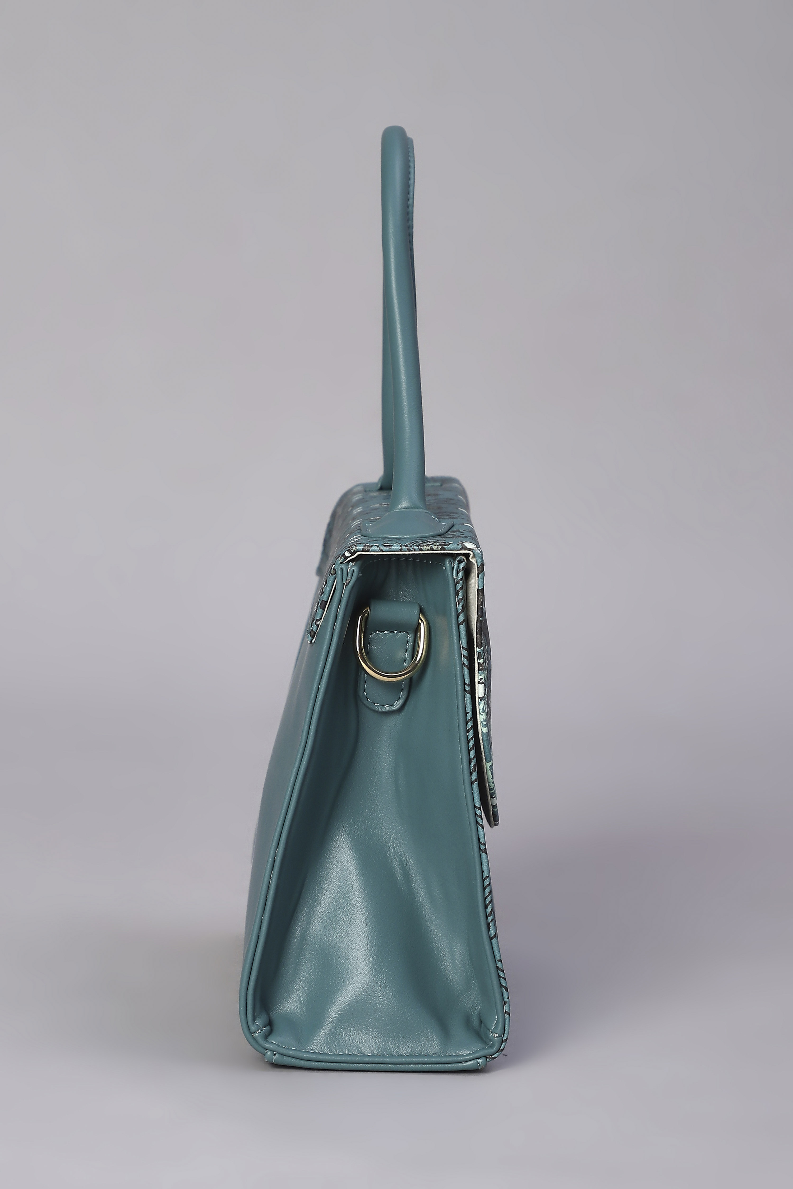 Blue PU Satchel image number 4