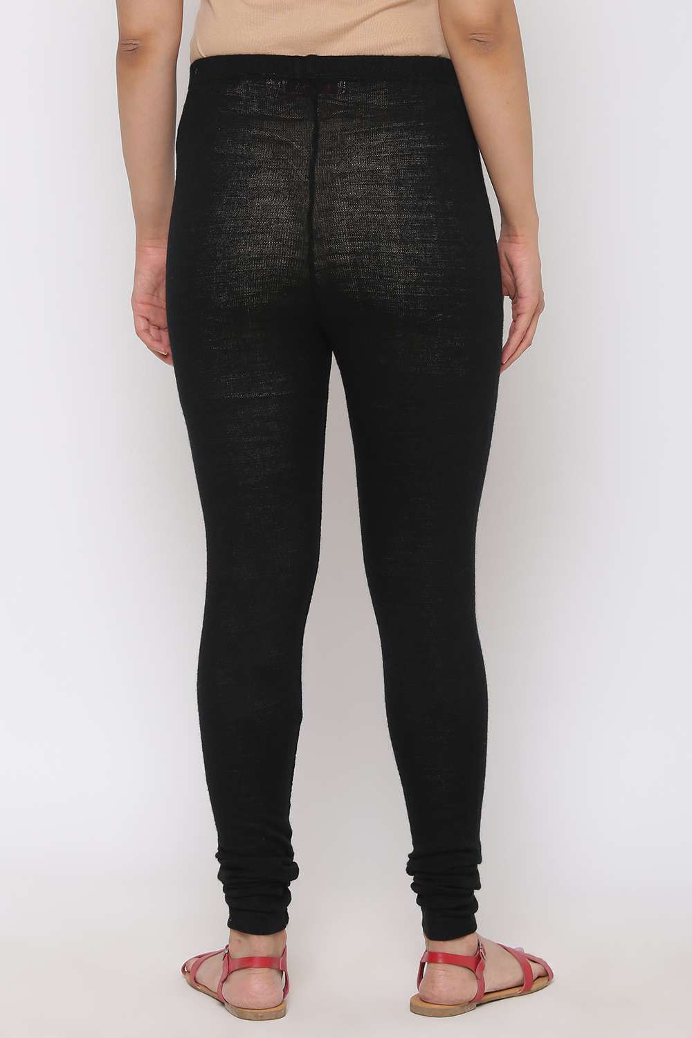 Black Woolen Leggings image number 4