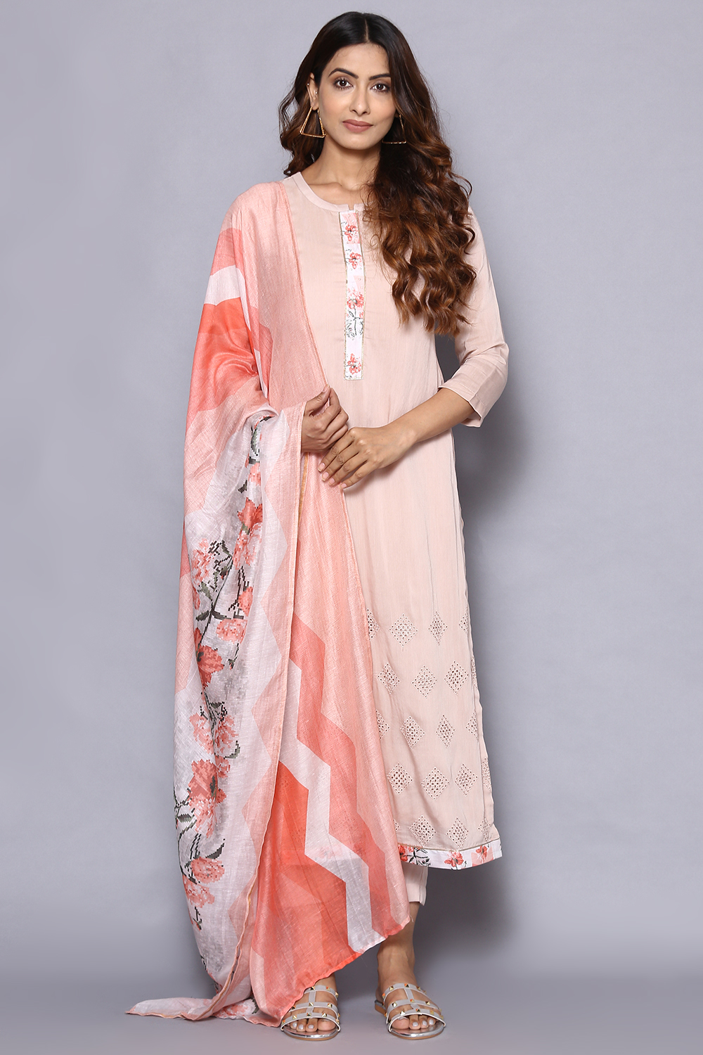 Fawn Muslin Easy Stitch Suit Set image number 0