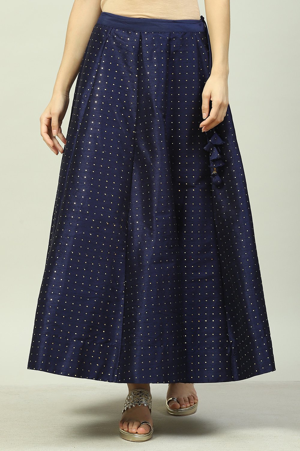 Navy Art Silk Skirt image number 0