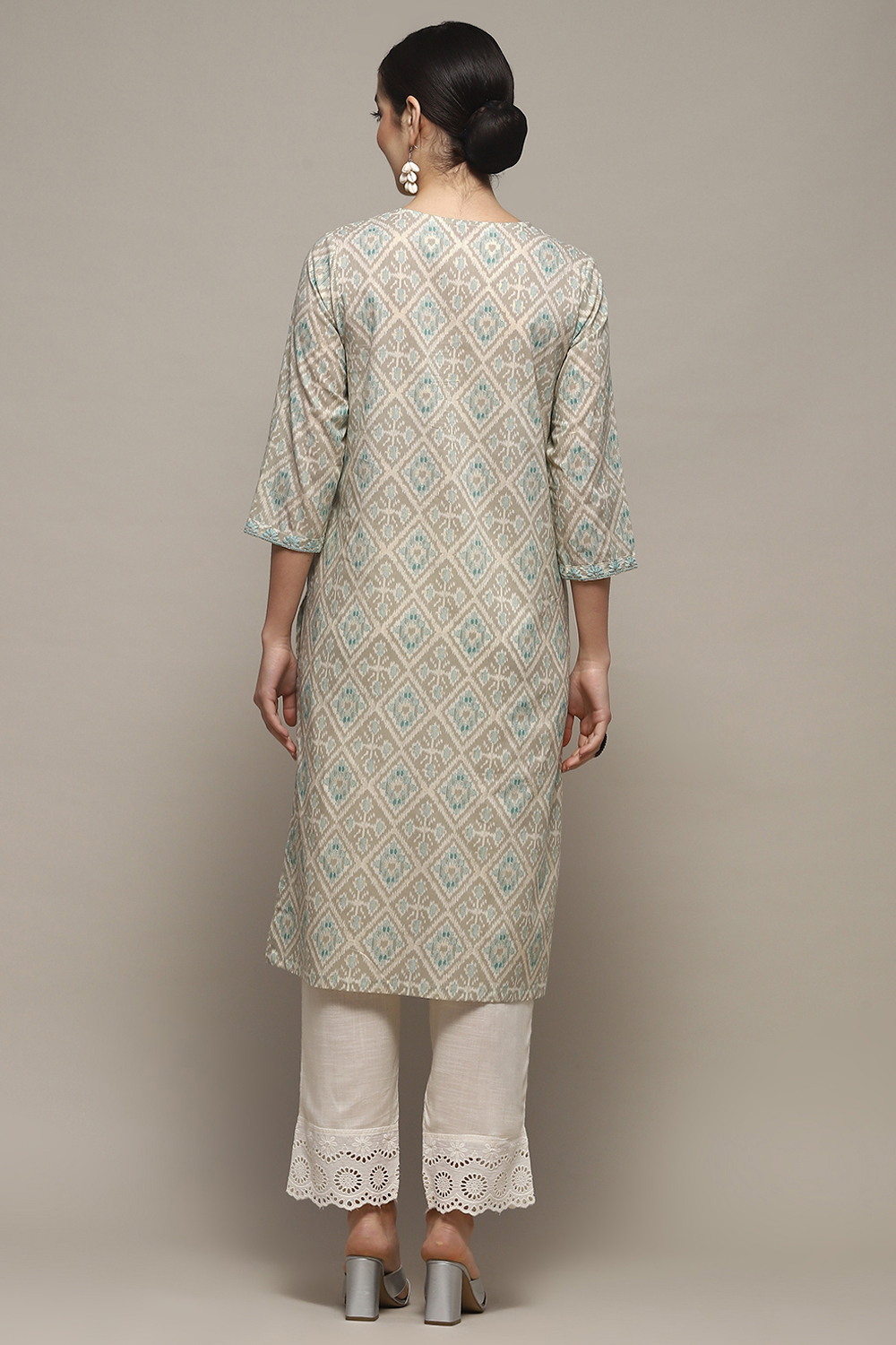 Blue Rayon Straight Kurta image number 3