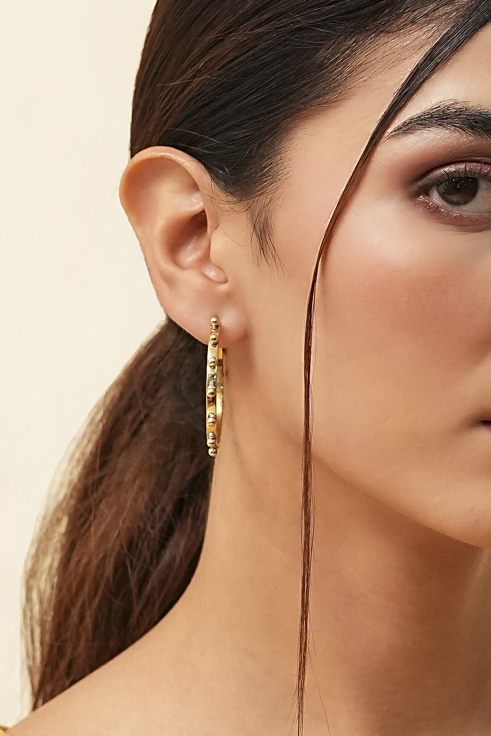 Gold Brass Hoops image number 1