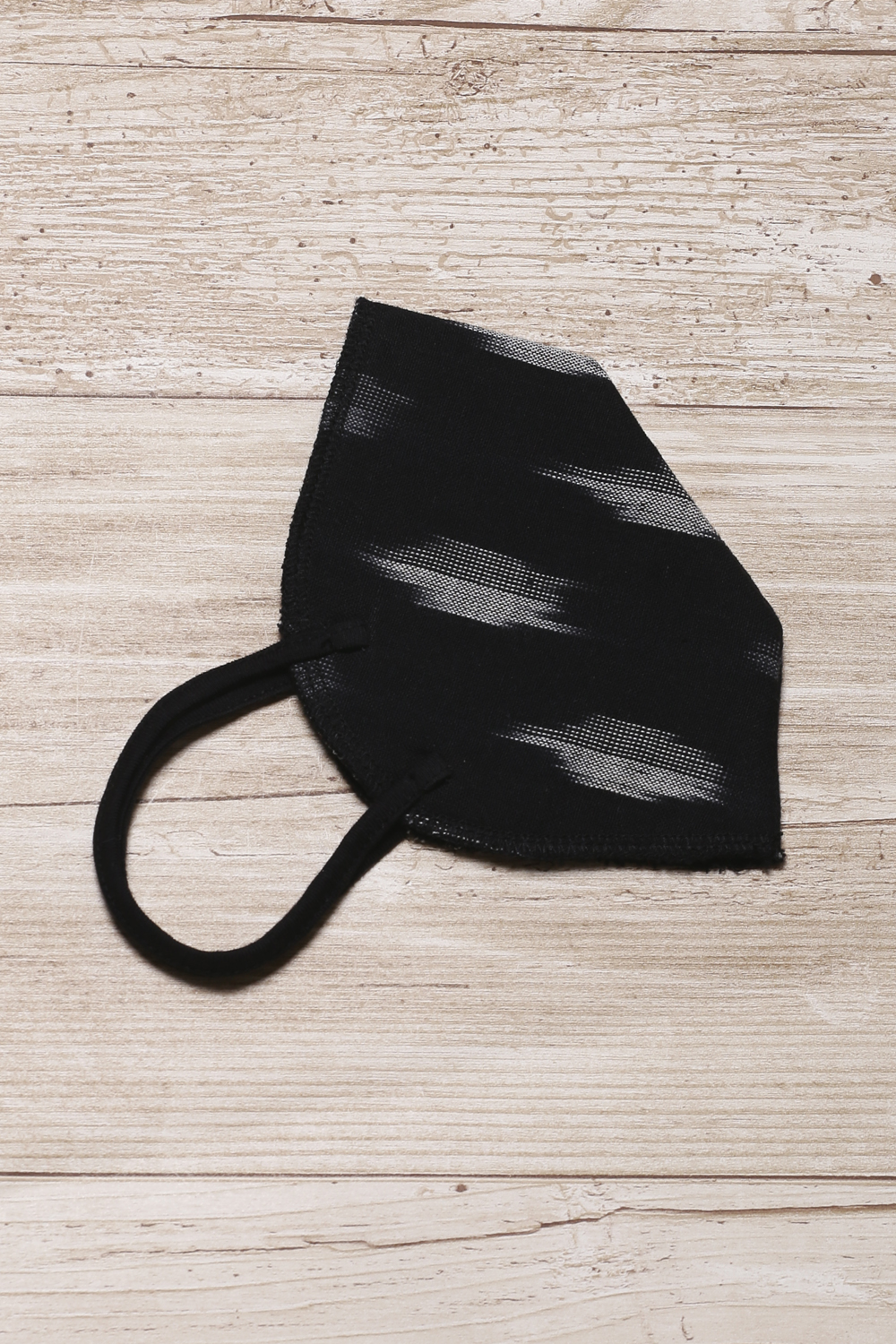 Black Cotton Yarndyed Face Mask image number 2