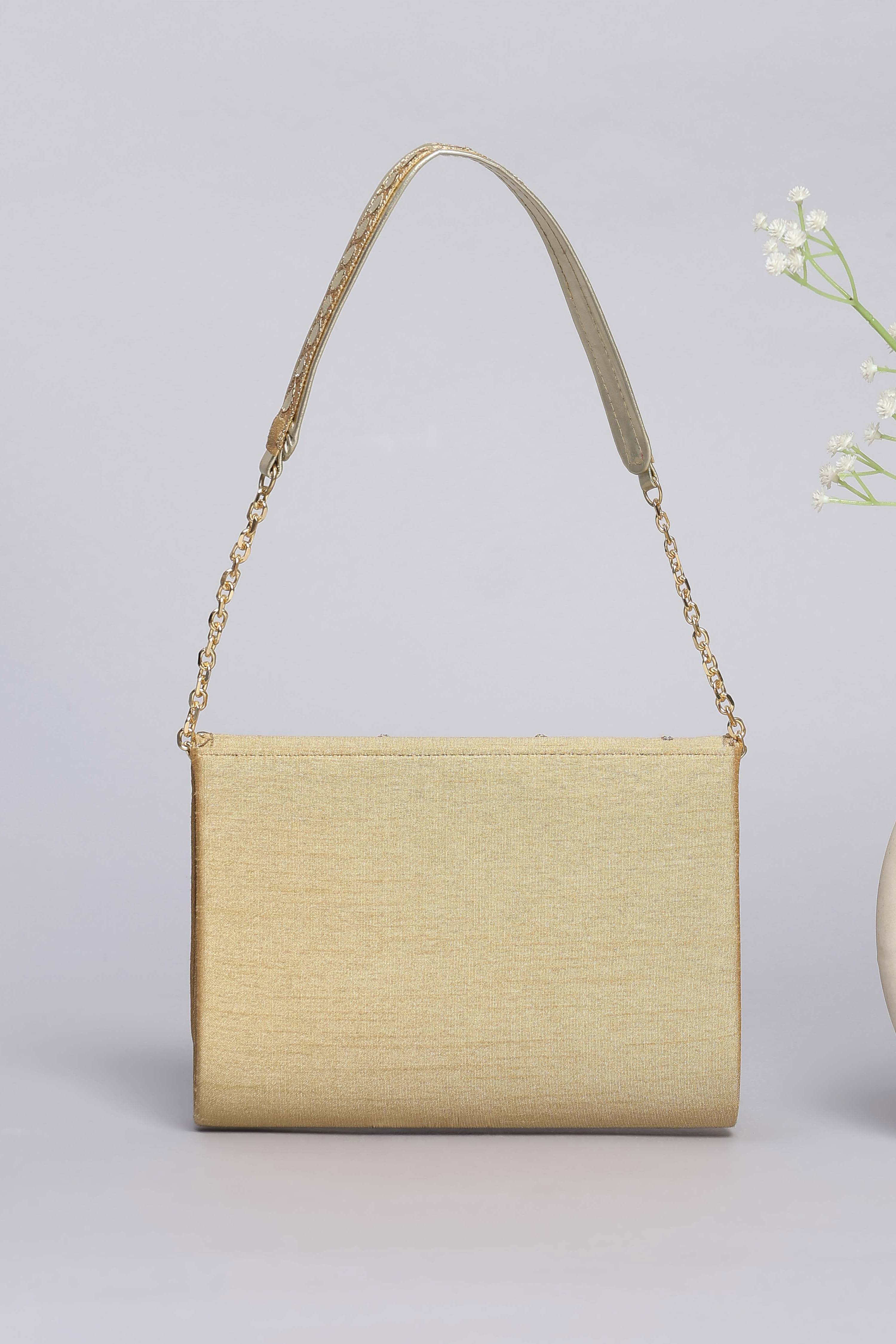 Gold Polycotton Clutch image number 5