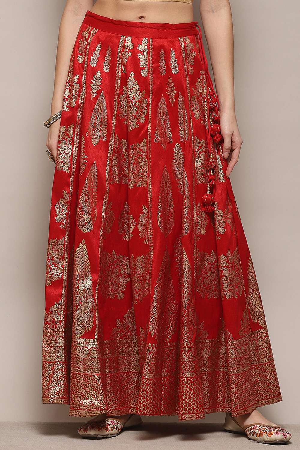 Biba gold pleated skirt sale