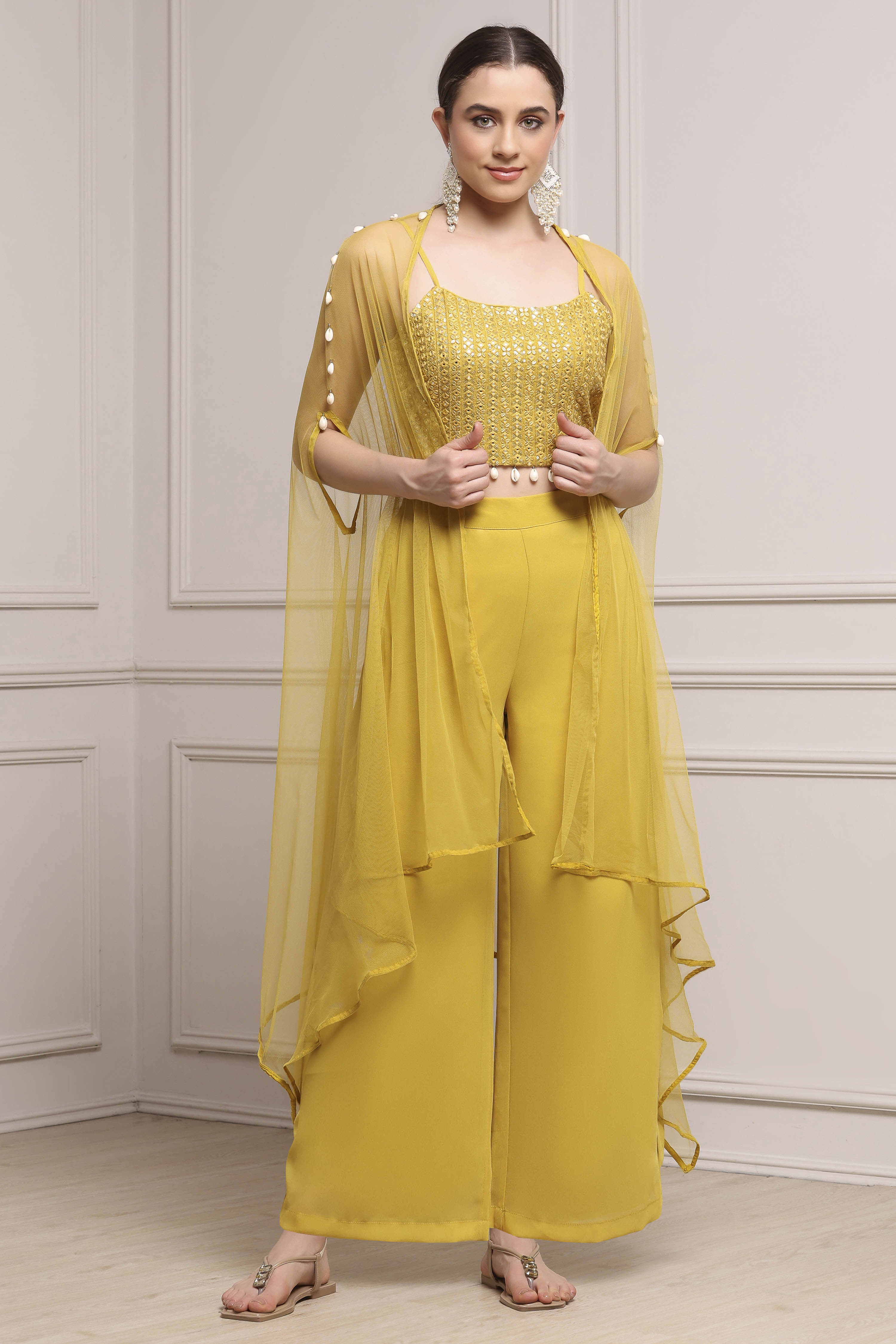 Lime Polyester Dyed Regular Fusion Set image number 6