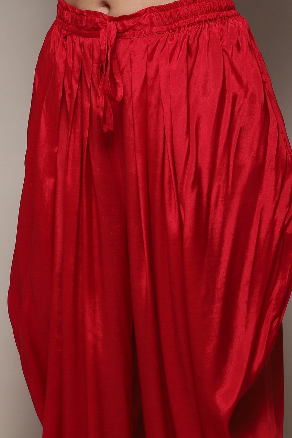 Orange Viscose Shantoon Kurta Dhoti Salwar Suit Set image number 2