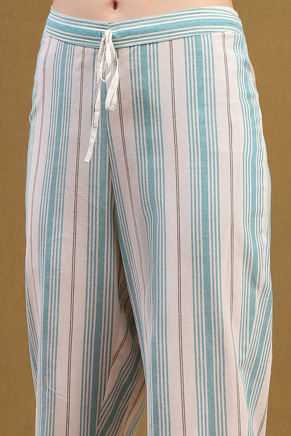 Orange Cotton Printed Straight Suit Set image number 2