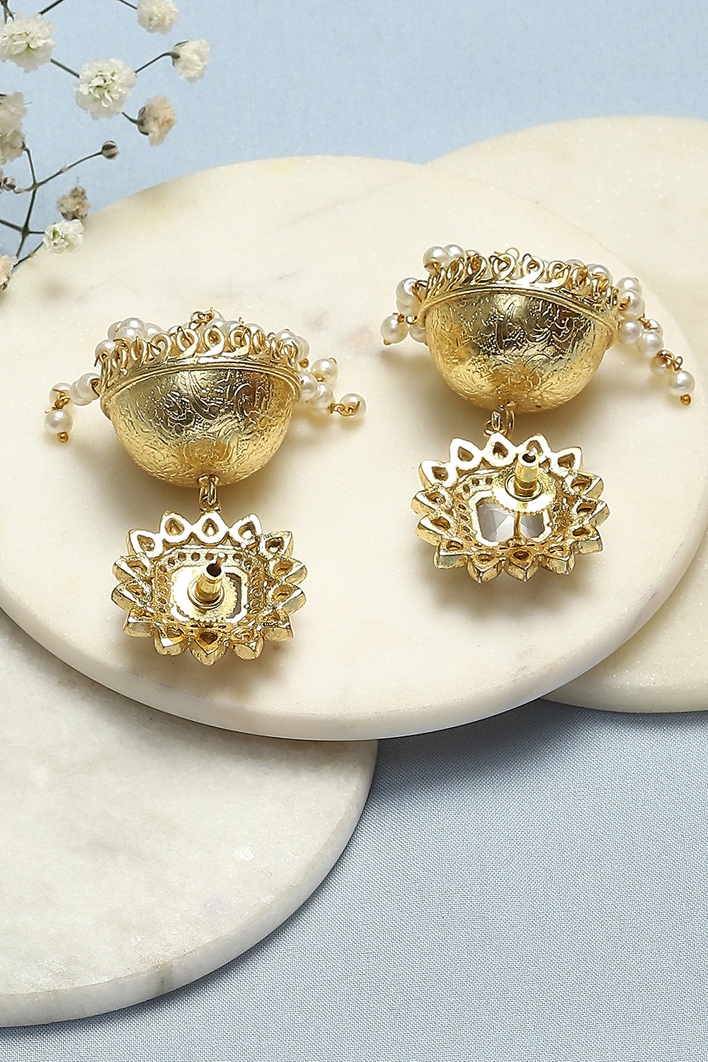 Grey Brass earrings image number 2