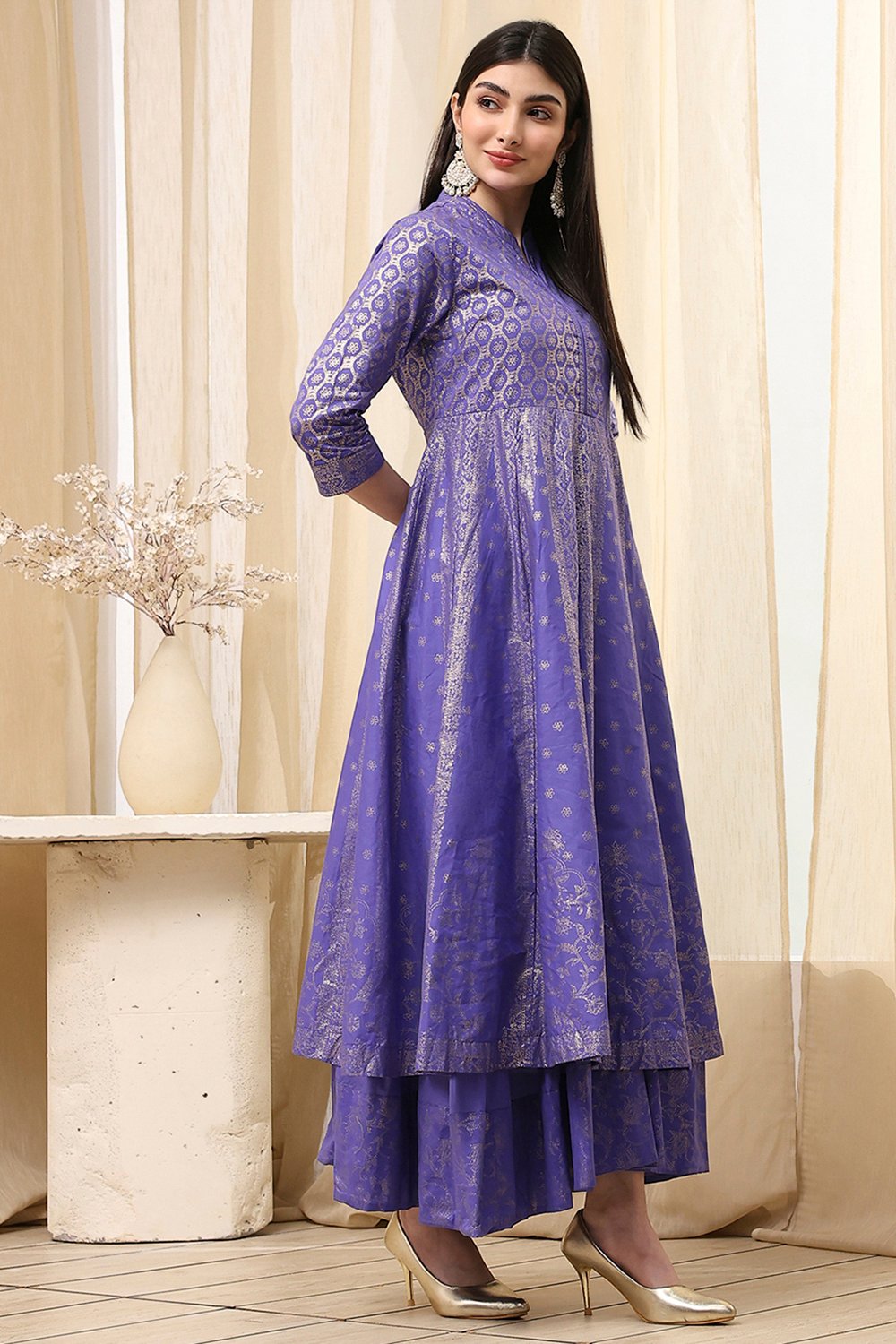 Lavender Cotton  Dress image number 2