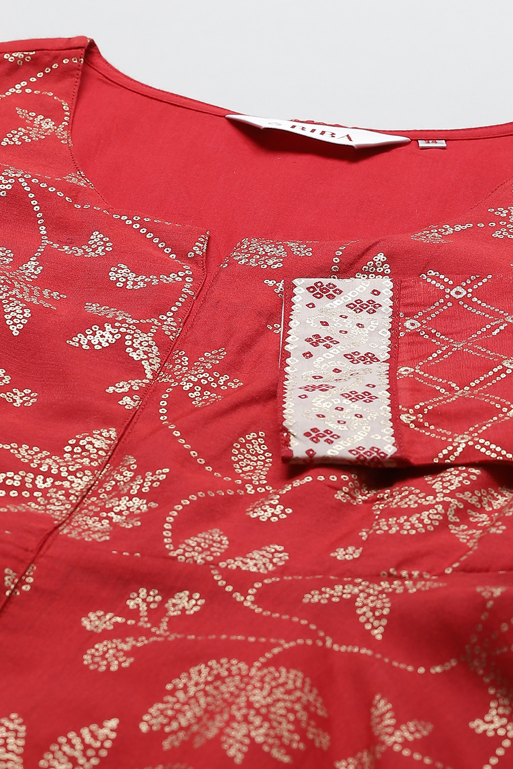 Red Poly Cotton Lehenga Set image number 1