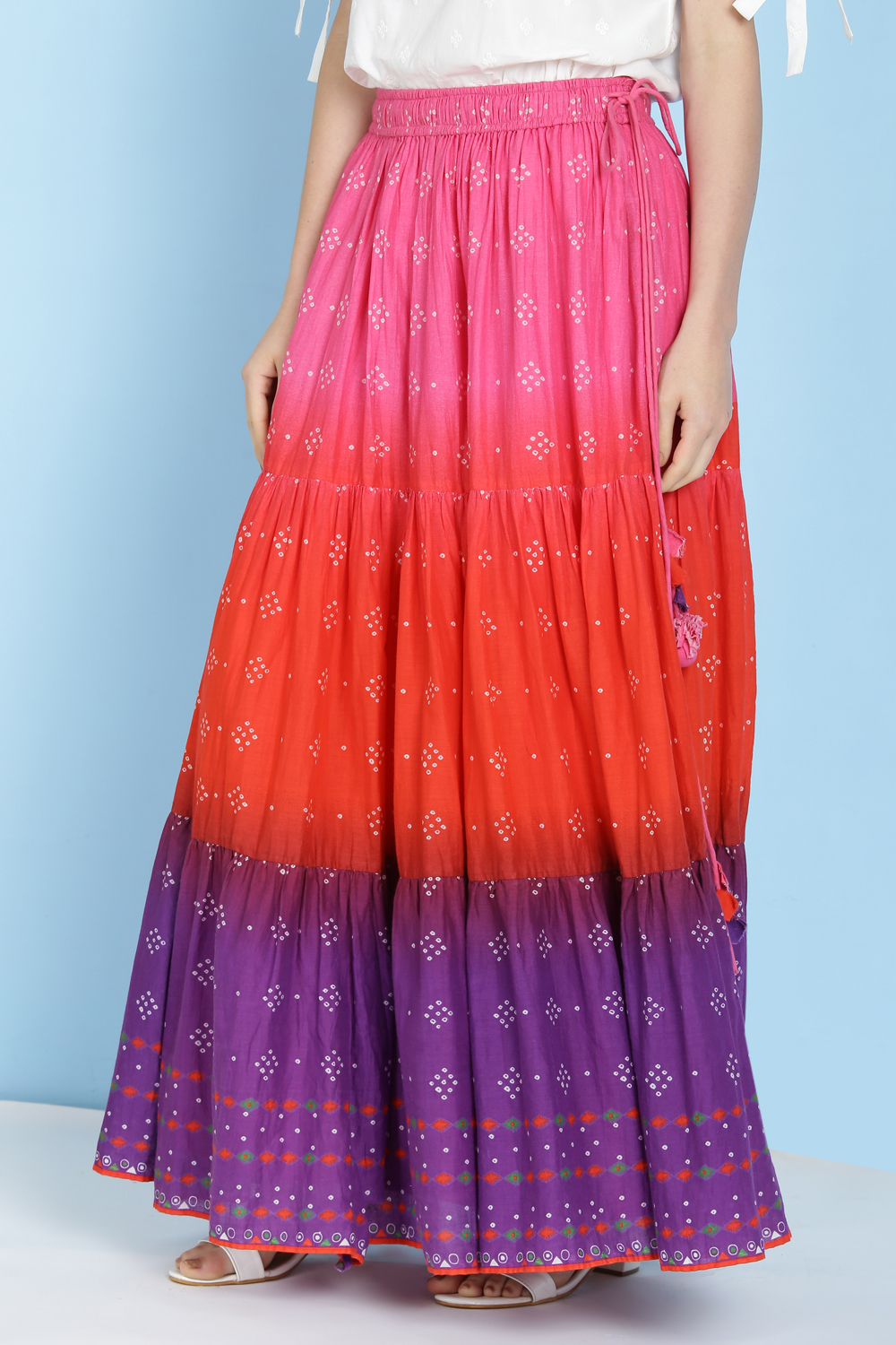 Tiered skirt online india sale