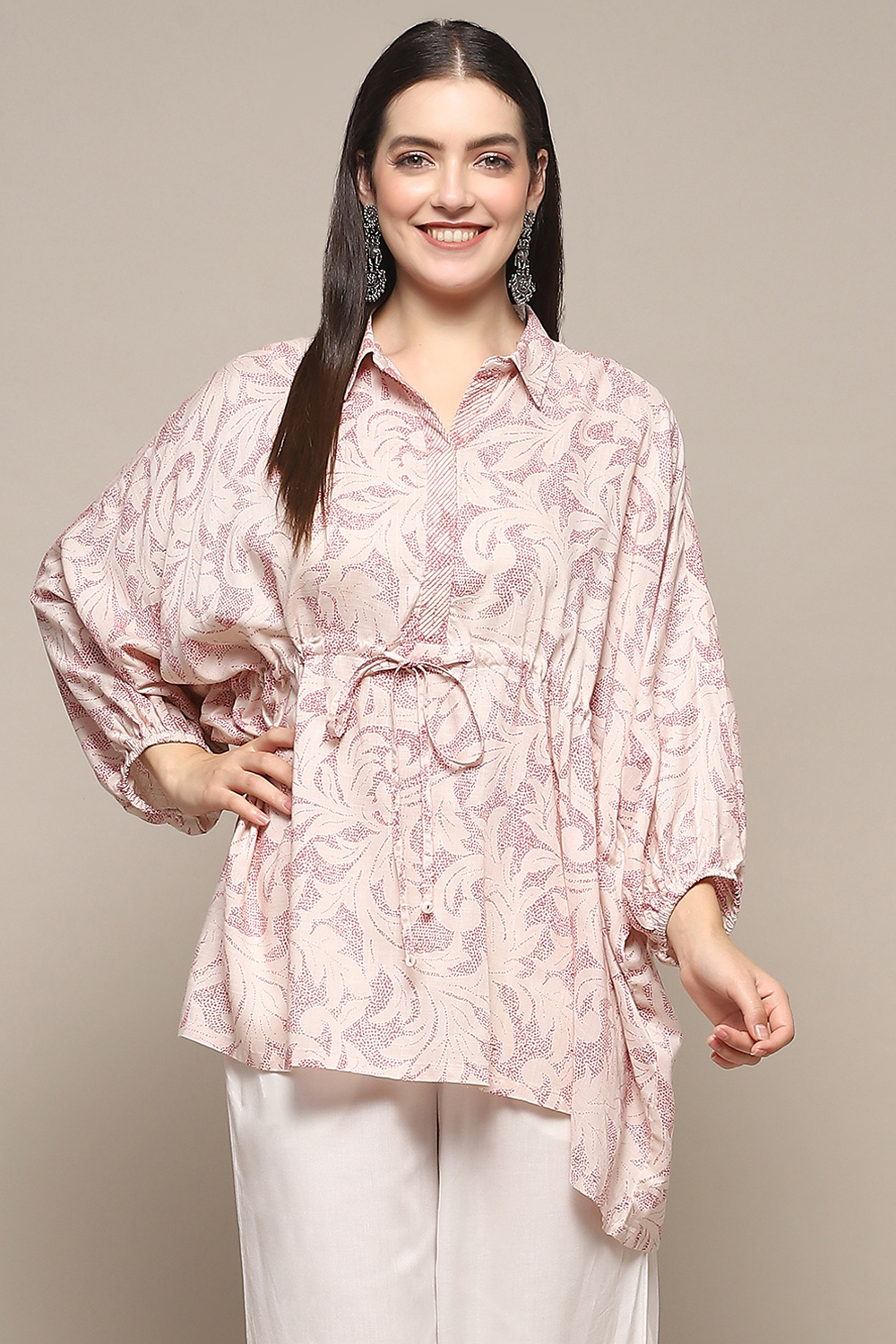 Dull Rose Rayon Straight Kurti image number 5