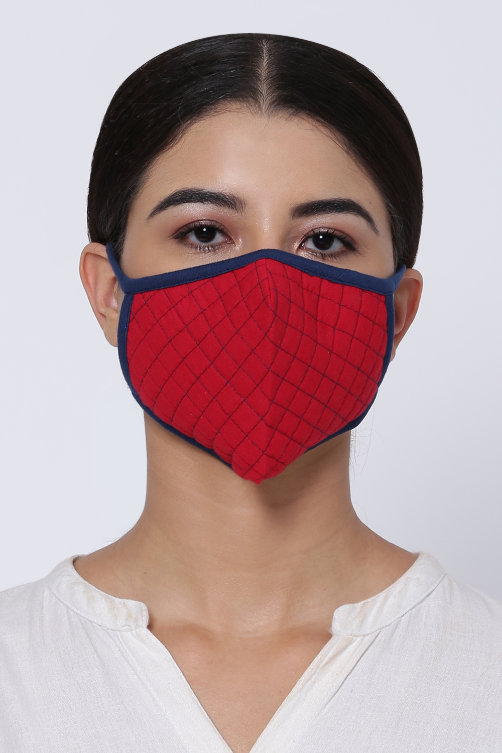 Multicolored Cotton Solid Face Mask image number 0