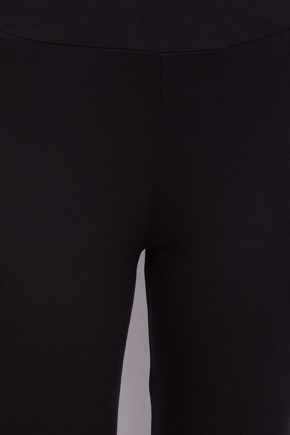 Black Viscose & Lycra Leggings image number 1