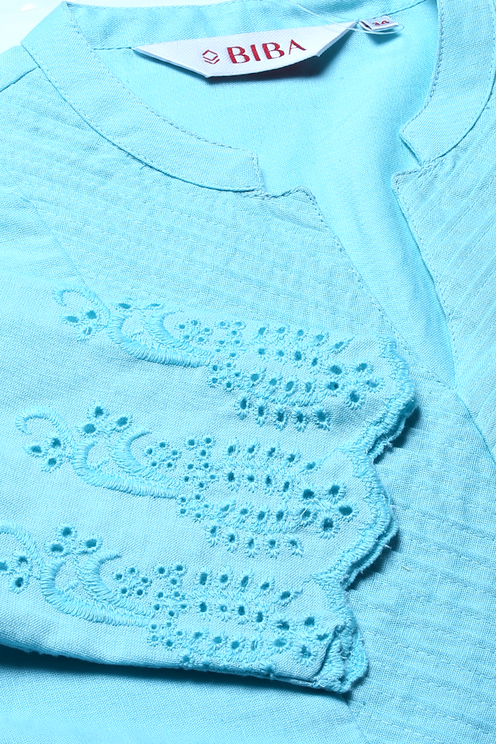 Peach Cotton Flax Kurta image number 1