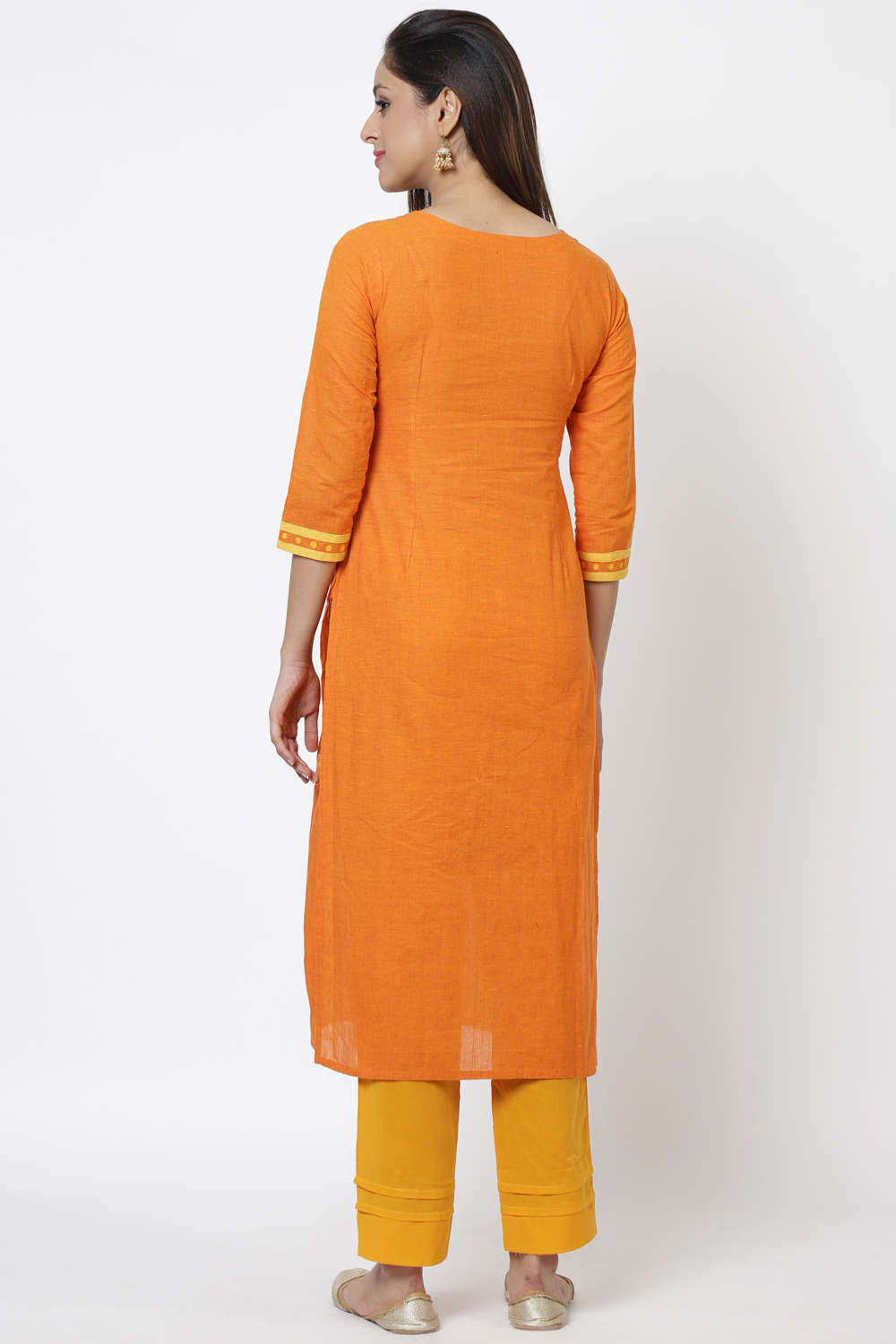 Rust Embroidered Easy Stitch Suit Set image number 4