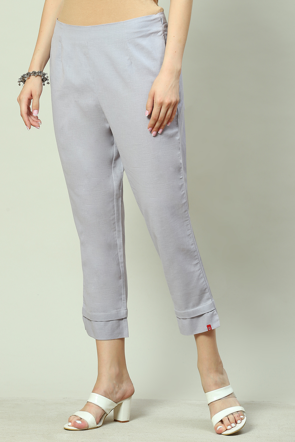 Green Bay Cotton Blend Solid Pant image number 2