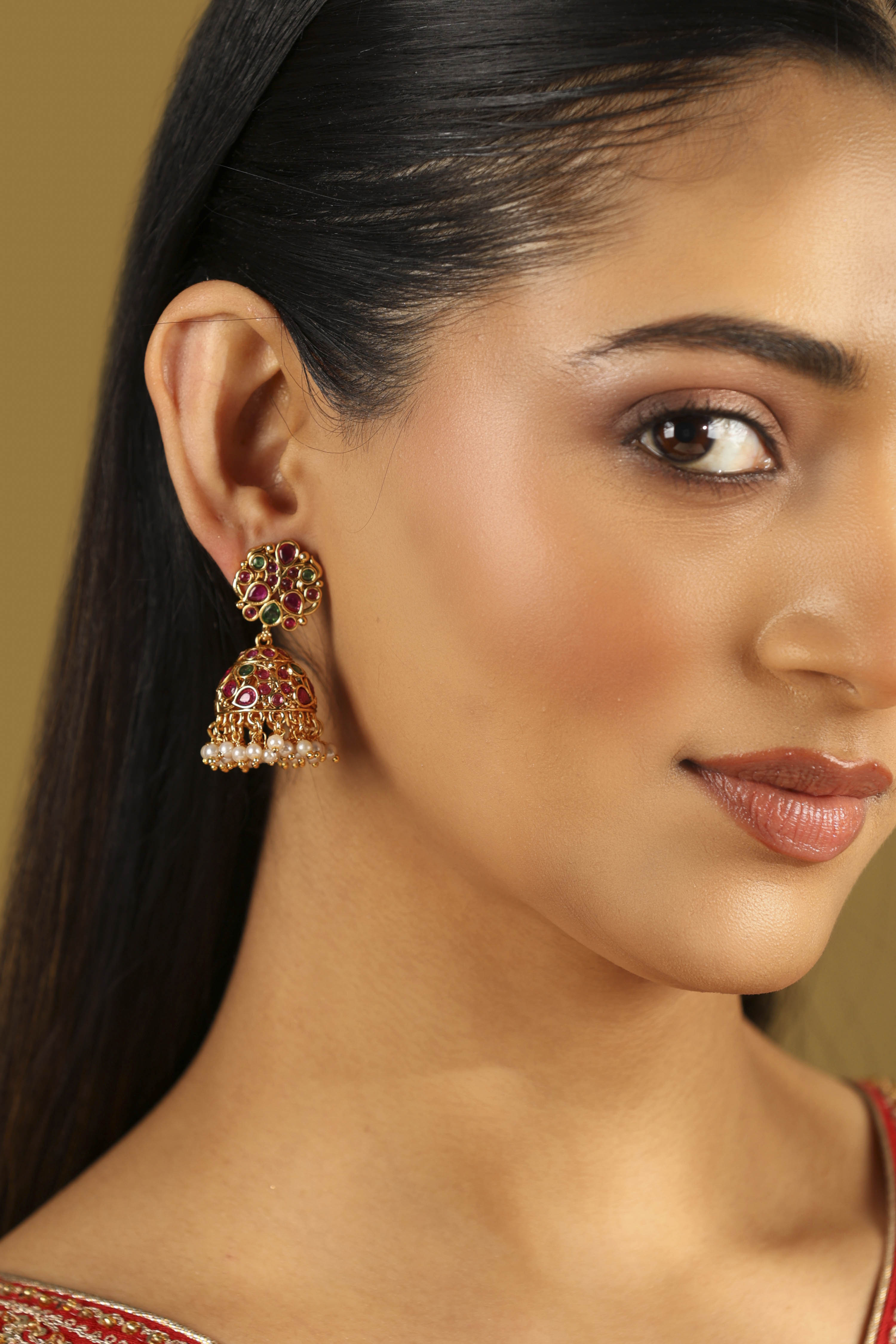 Assorted Brass Jhumka image number 3