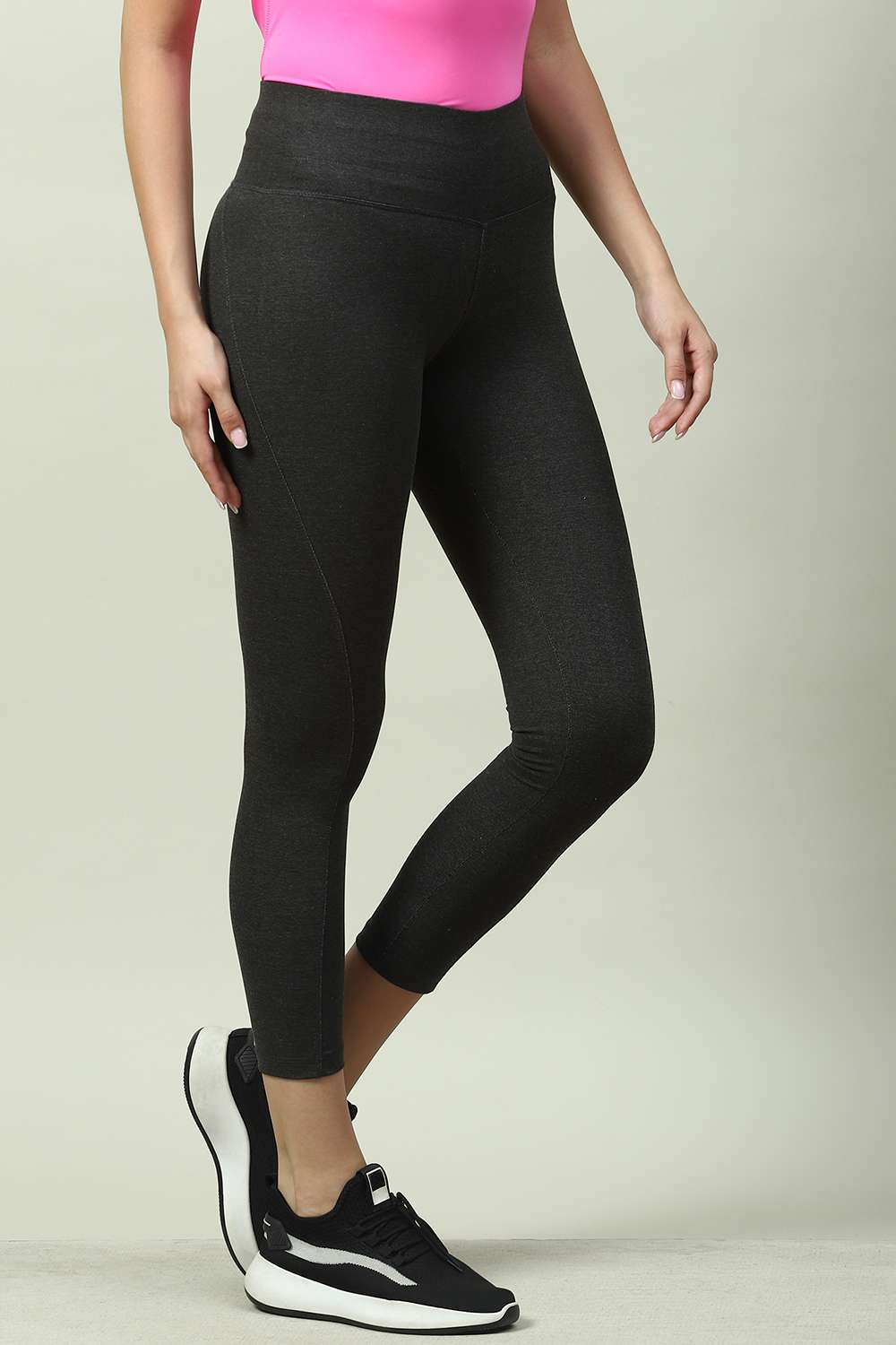 Navy Fitted Leggings image number 3