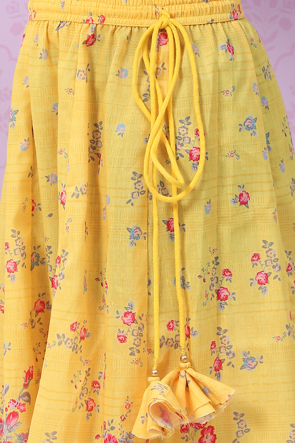 Yellow Art Silk Lehenga Set image number 2