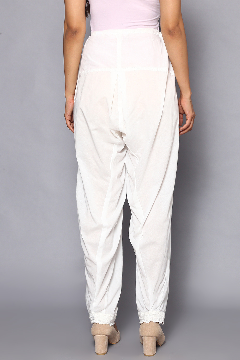 Off White Cotton Salwar image number 5