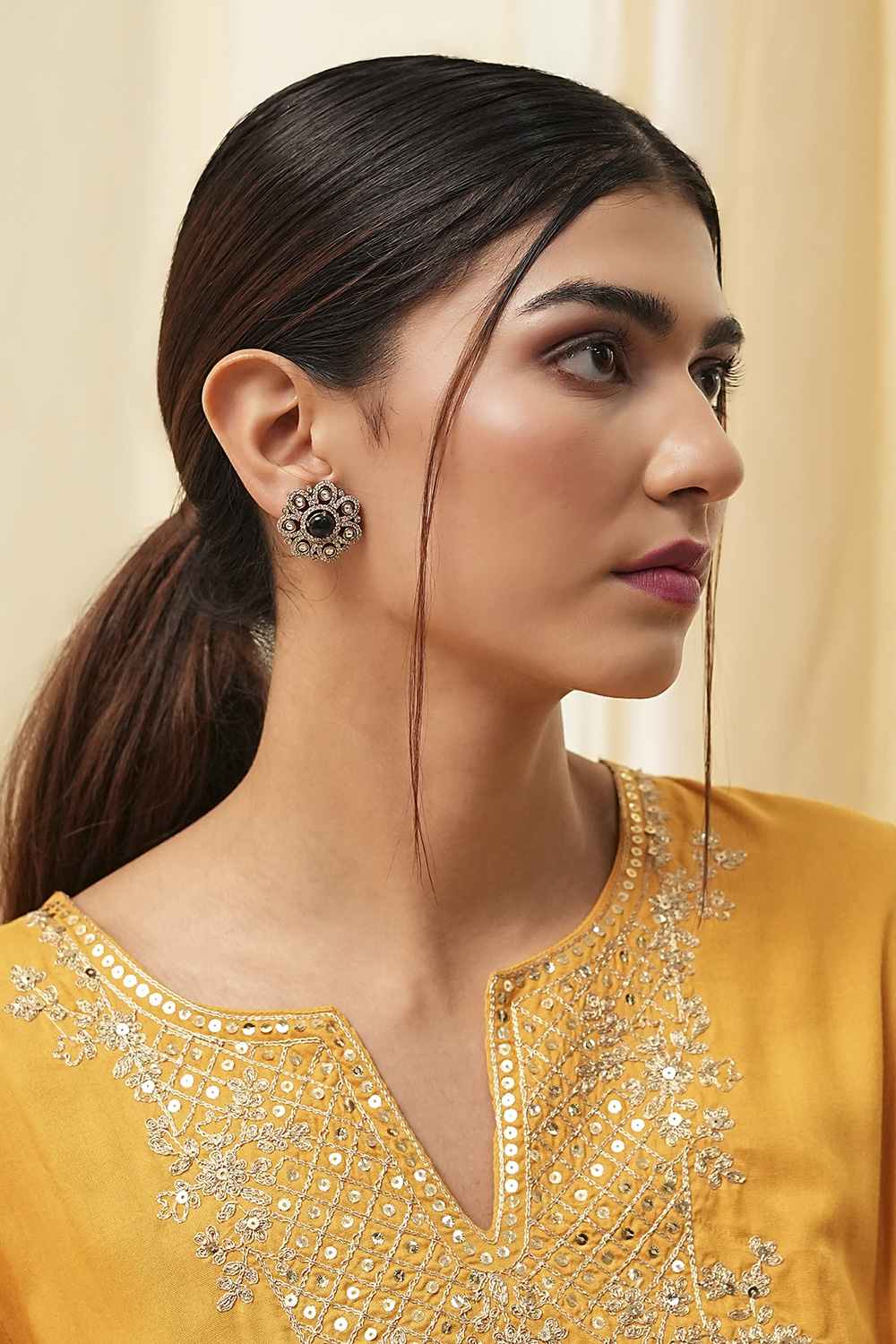 Navy Brass Studs image number 3