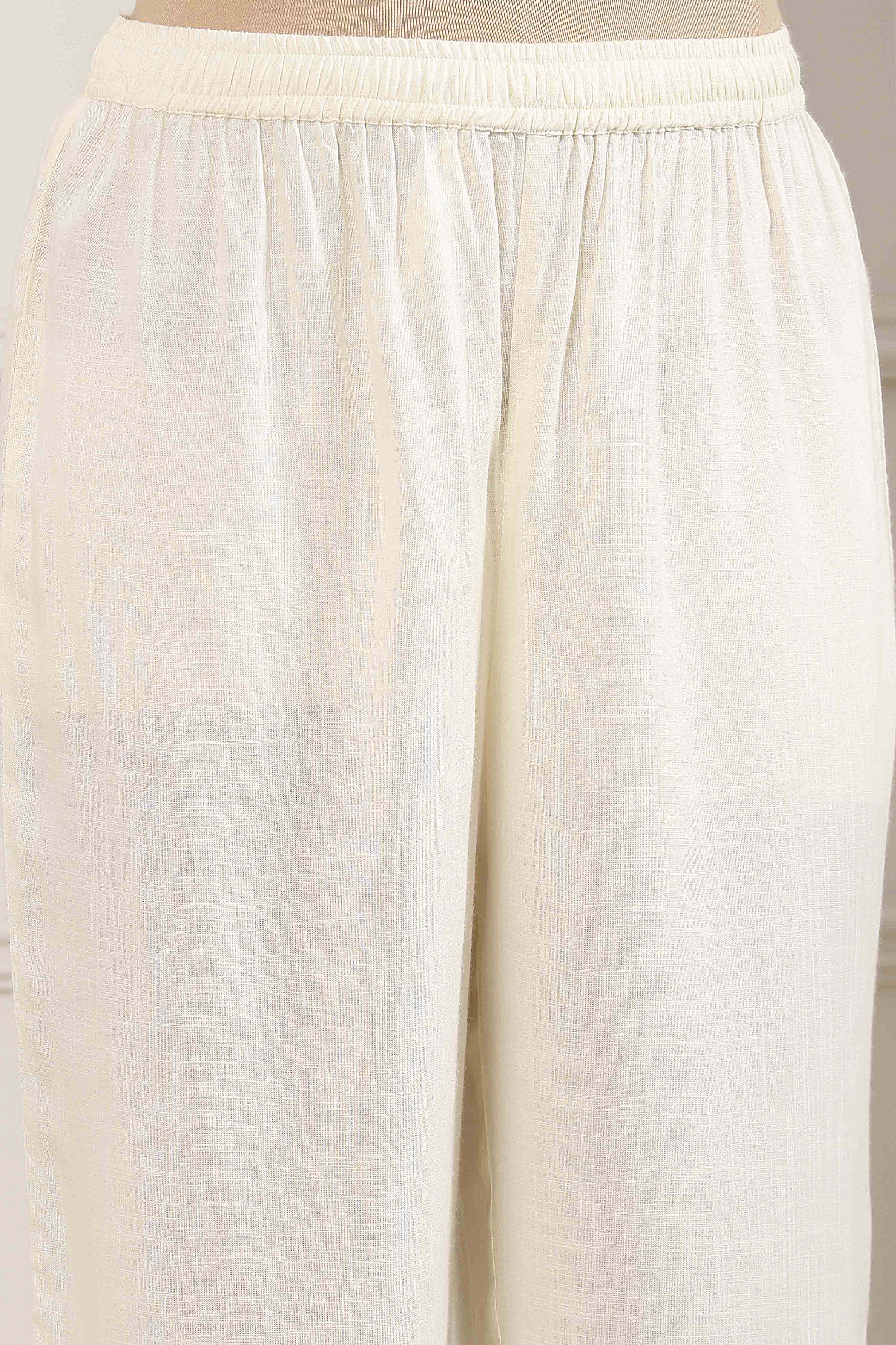 Yellow Cotton Floral Printed Straight Kurta Set image number 2