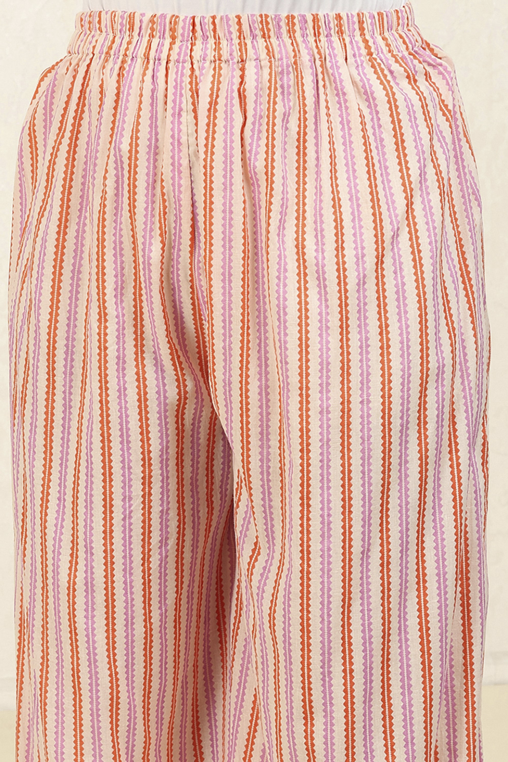 Pink Cotton Printed Unstitched Suit Set image number 3