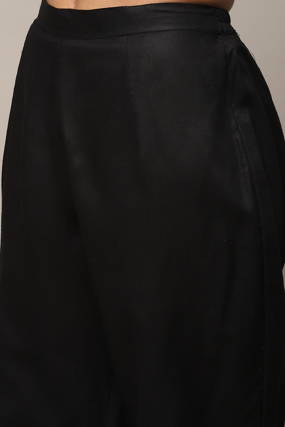 White Black Rayon Unstitched Suit Set image number 3