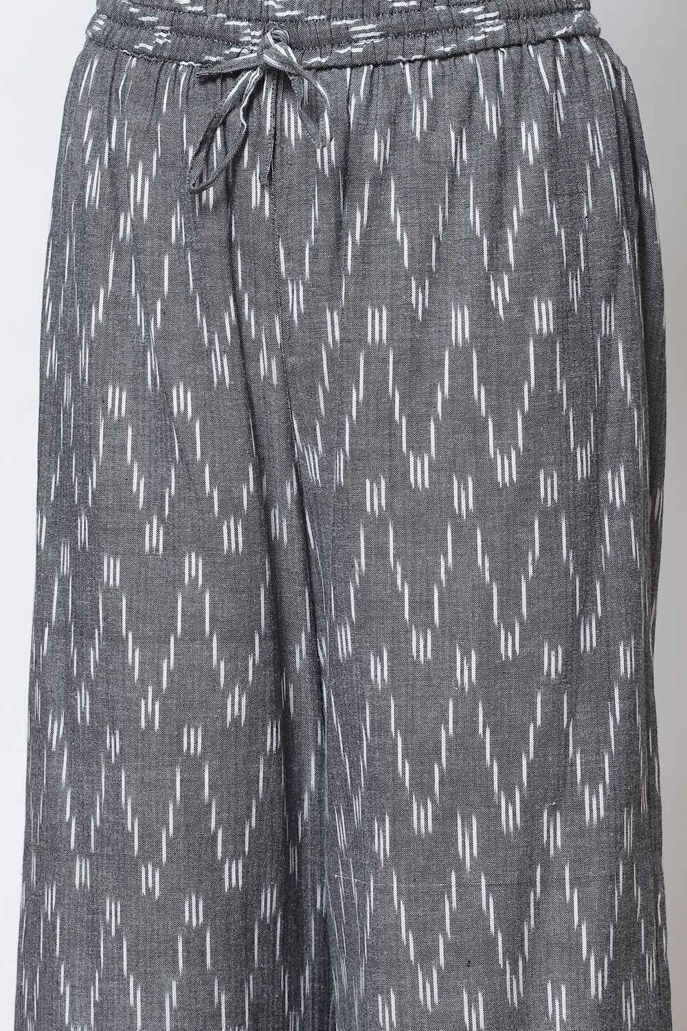Grey Straight Cotton Fusion Wear 3 Piece Set image number 2