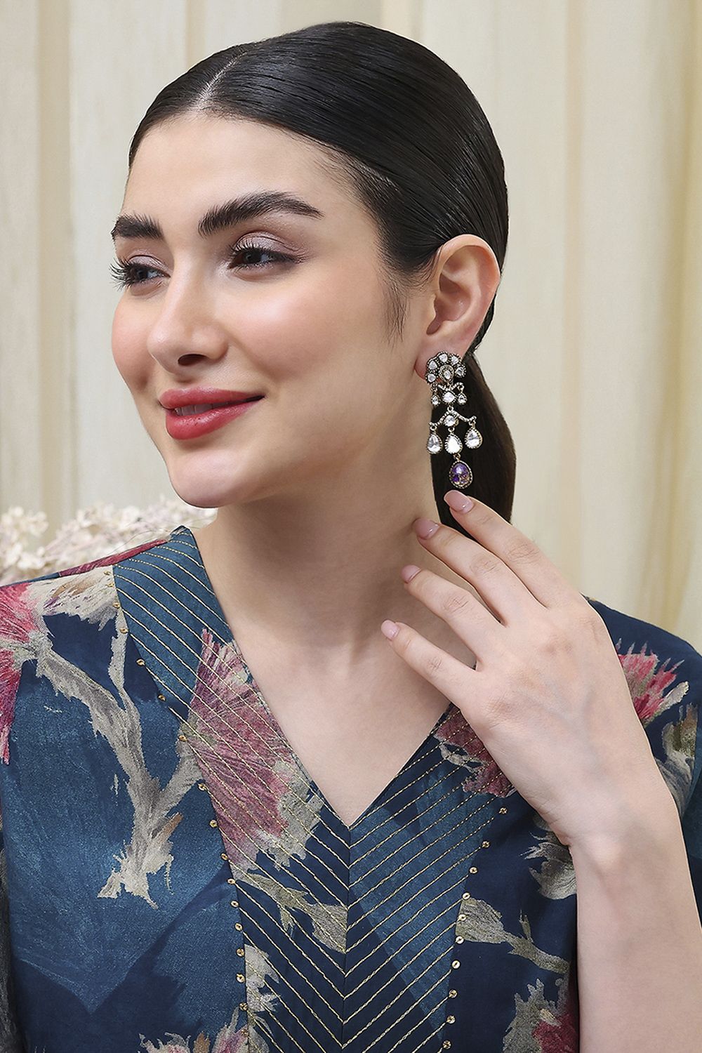 Purple Brass Drop & Danglers image number 3