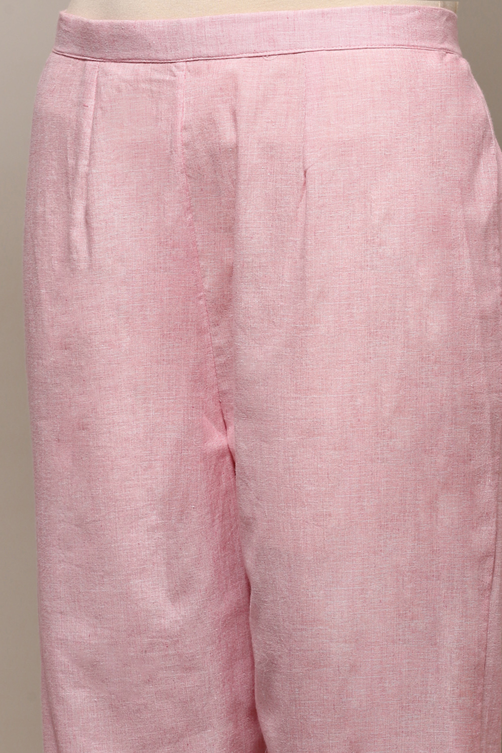 Pink Cotton Unstitched Suit set image number 3