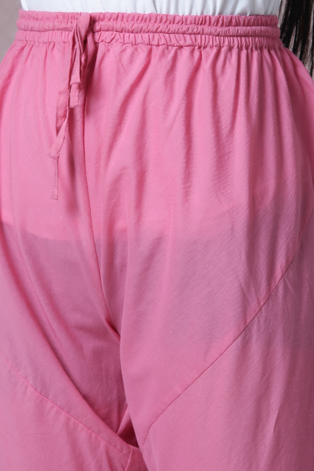 Pink Art Silk Double Layered Kurta Churidar Suit Set image number 3