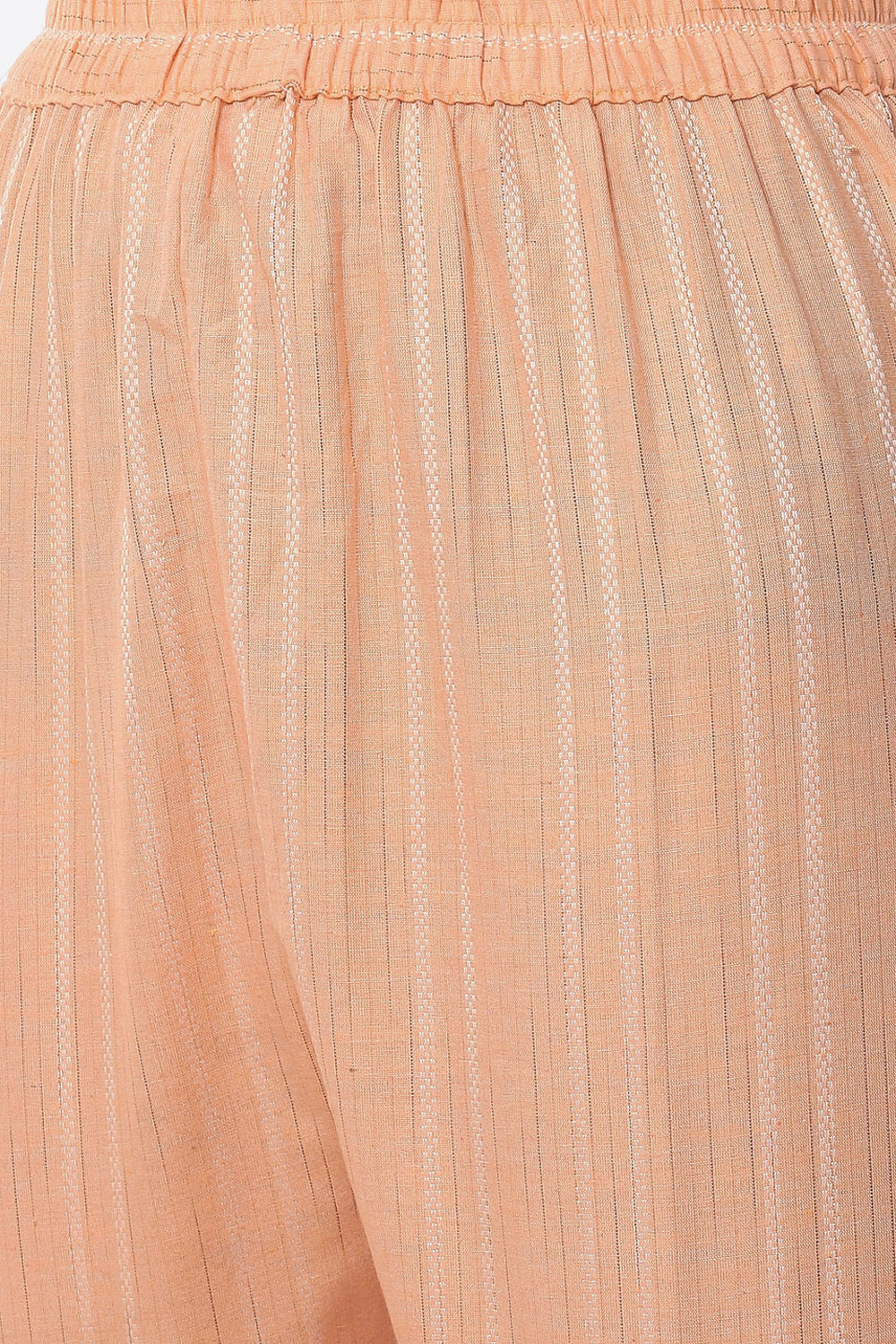 Peach cotton unstitched suit set