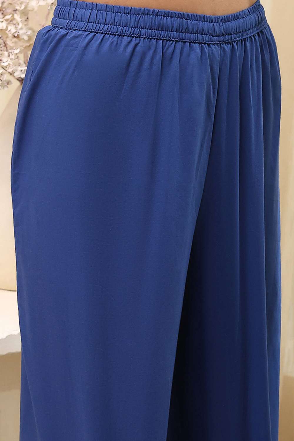 Blue Shantoon Asymmetric Suit Set image number 2