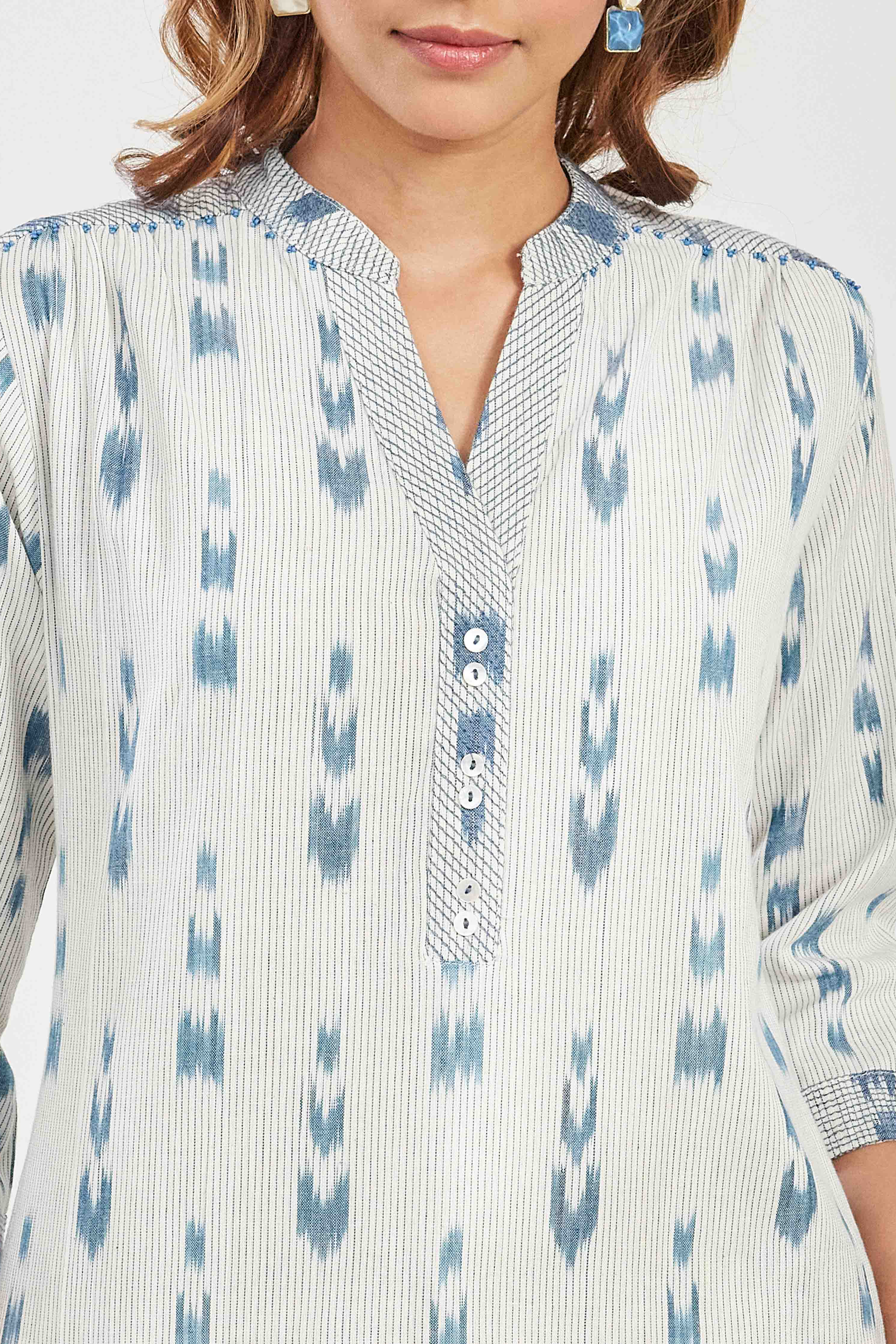 White Cotton Straight Kurta image number 1