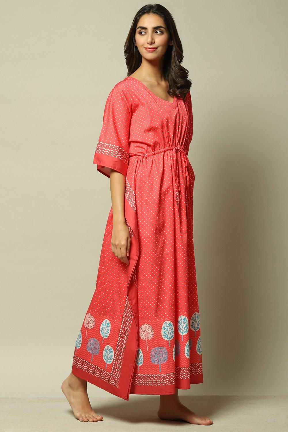 Blue Cotton Printed Nightwear image number 3