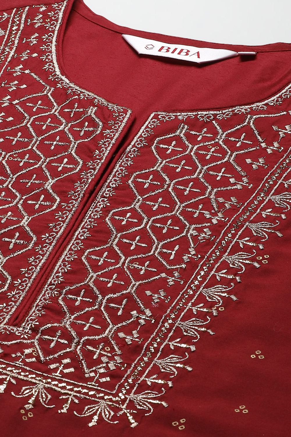 Maroon Art Silk Straight Kurta Pant Suit Set