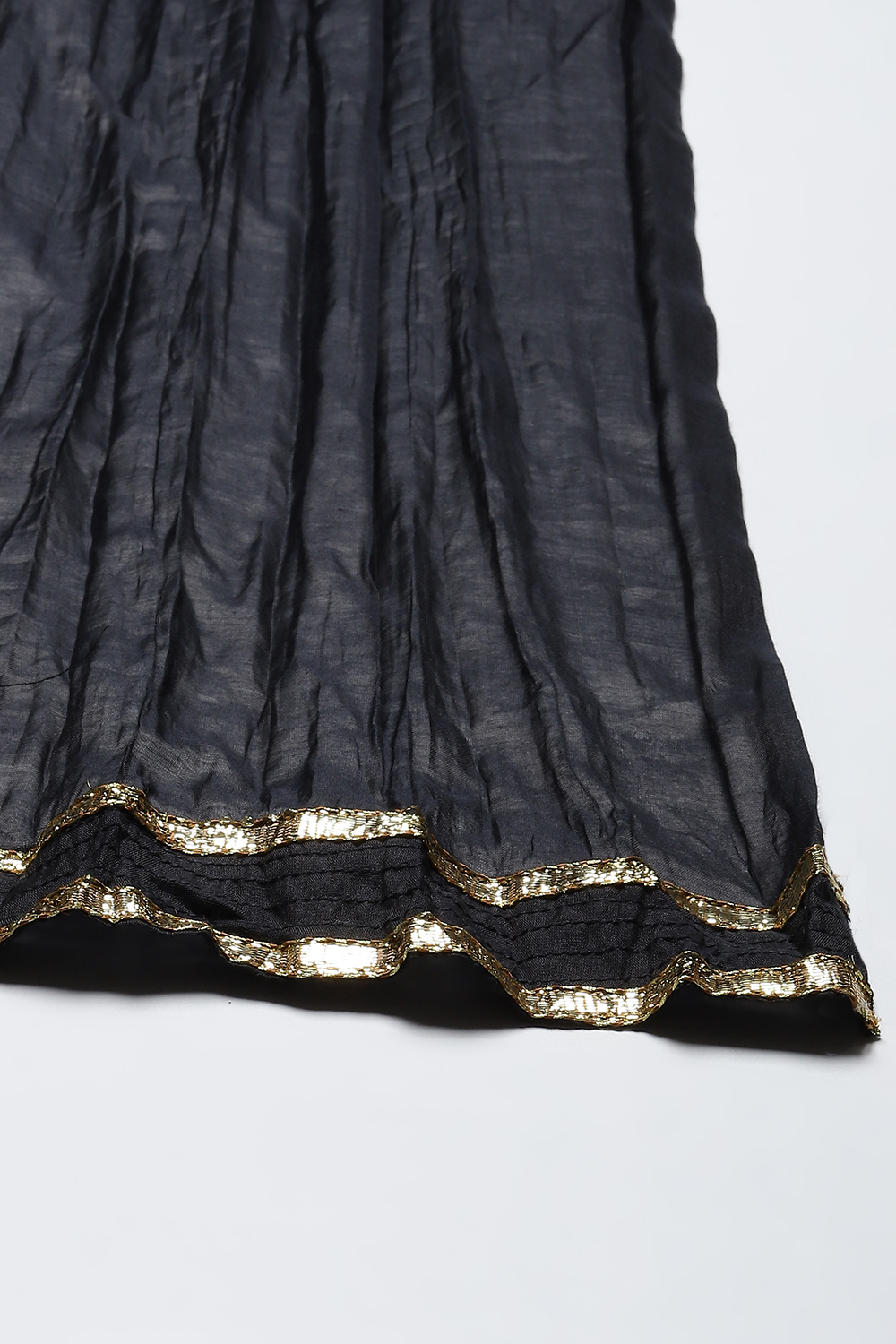 Rohit Bal Black Cotton Silk Straight Printed Suit Set image number 2