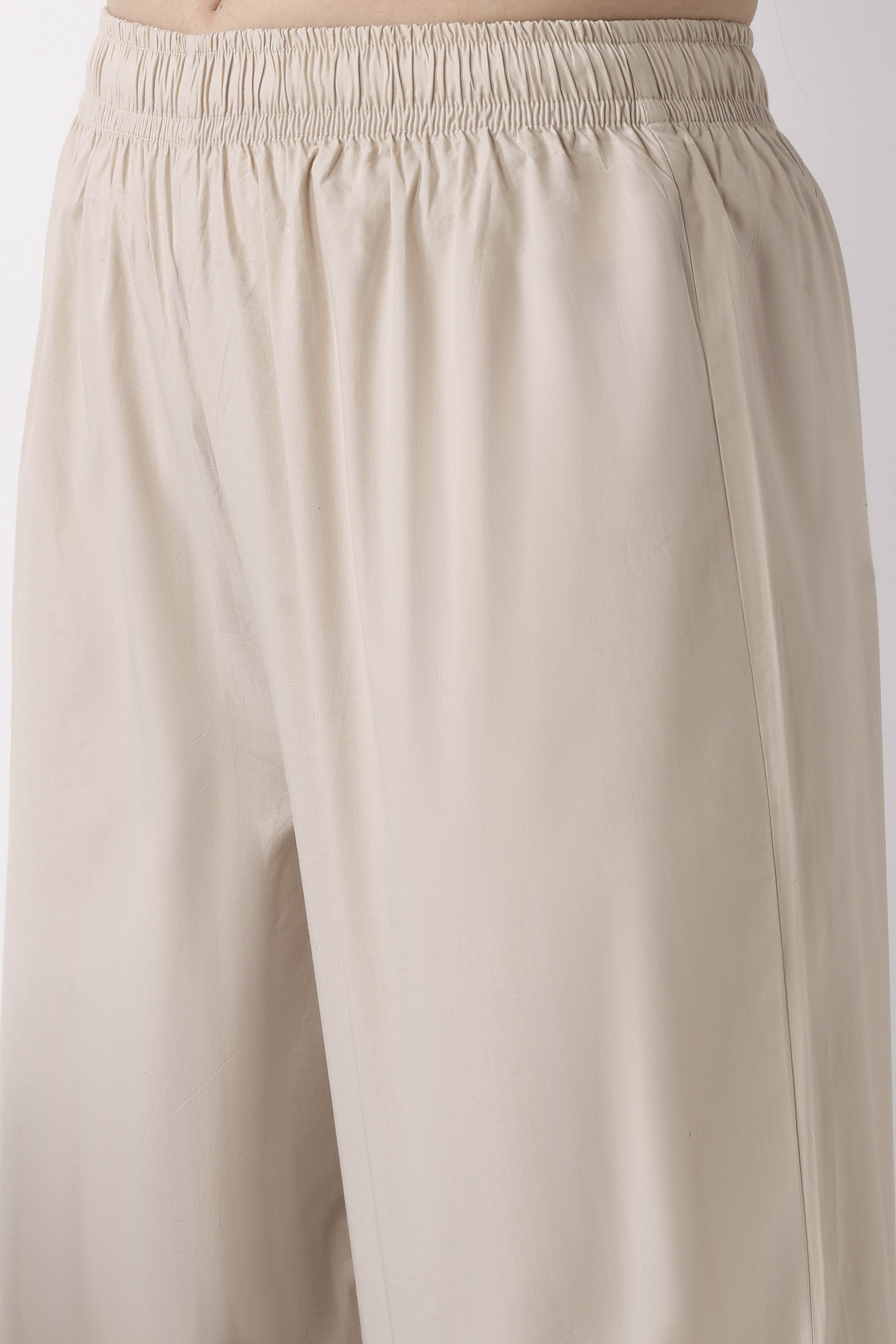 Light Beige Cotton Salwar Pants image number 1