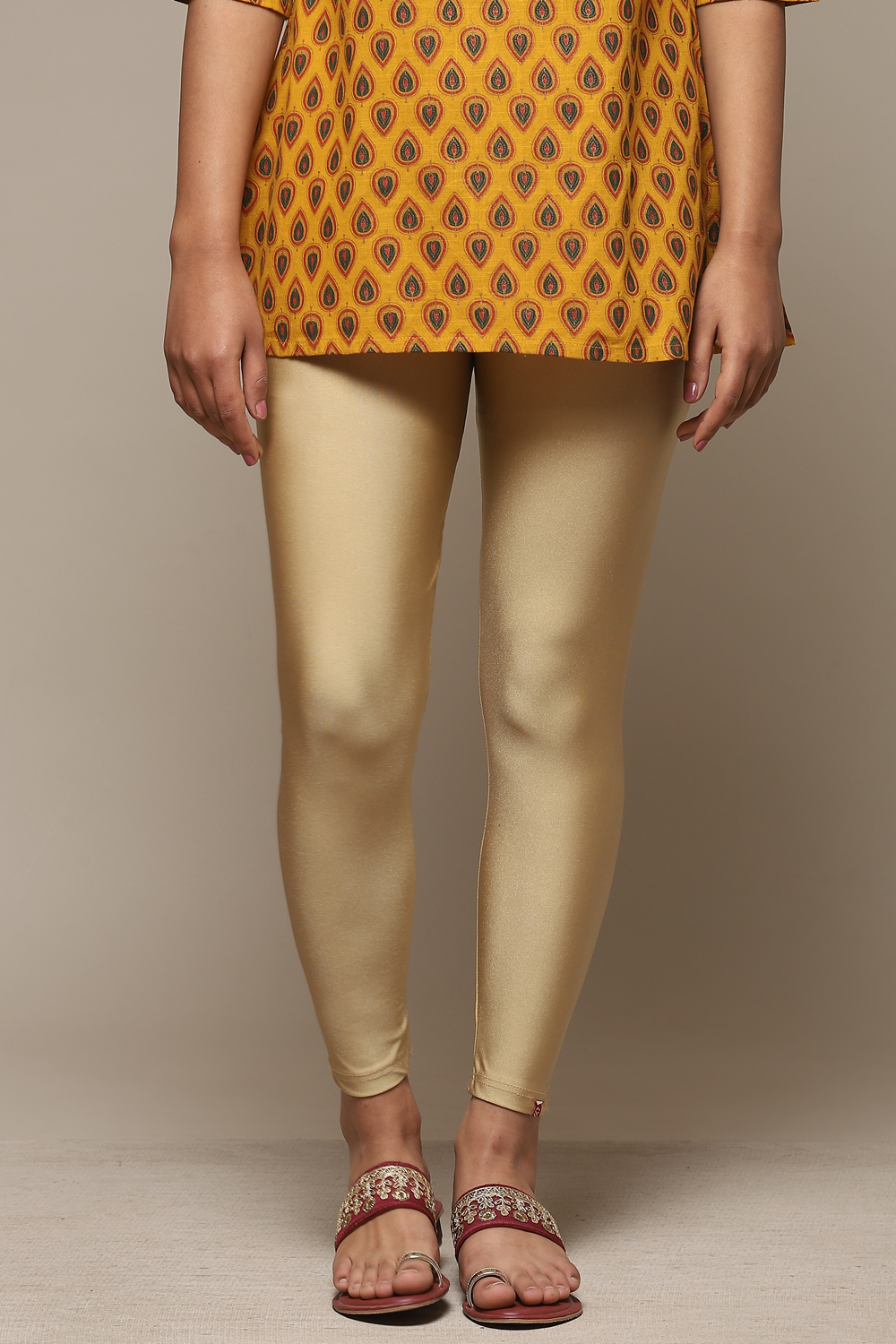 Dull Gold Spandex Leggings