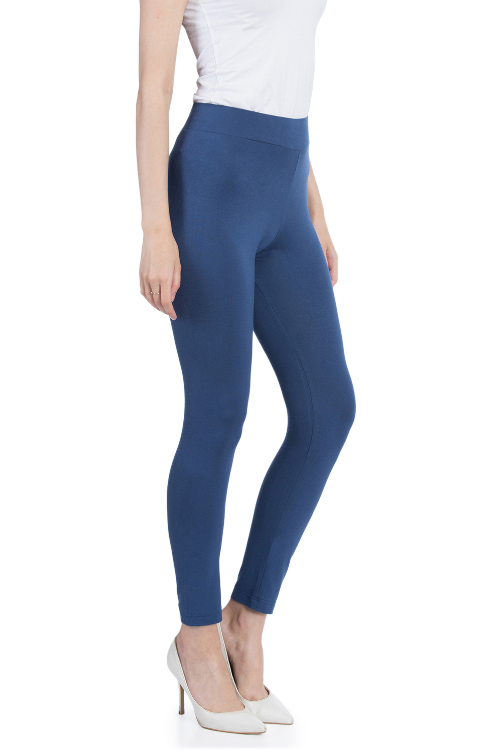 Indigo Cotton And Art Silk Leggings image number 3