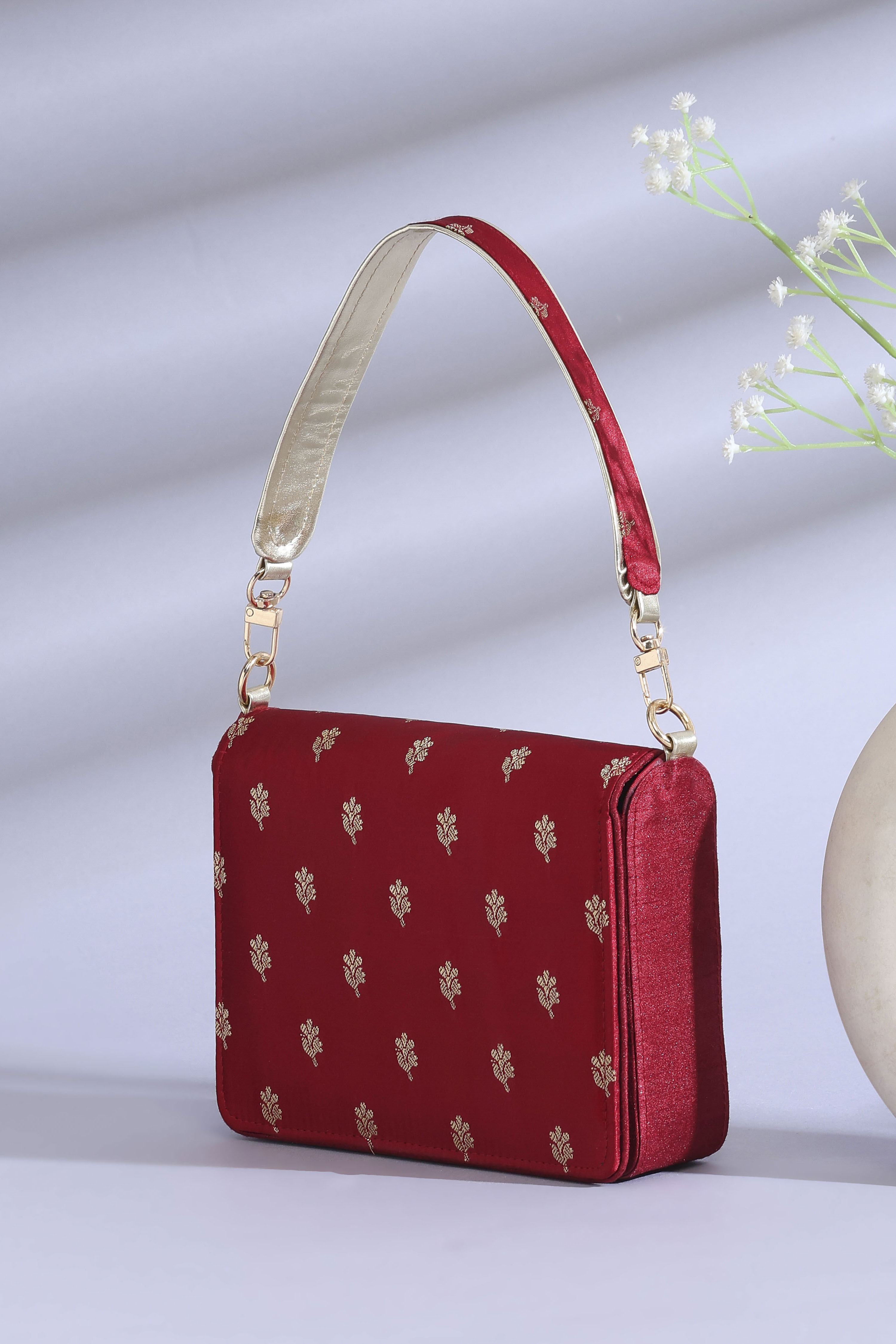 Red Polycotton Clutch image number 0