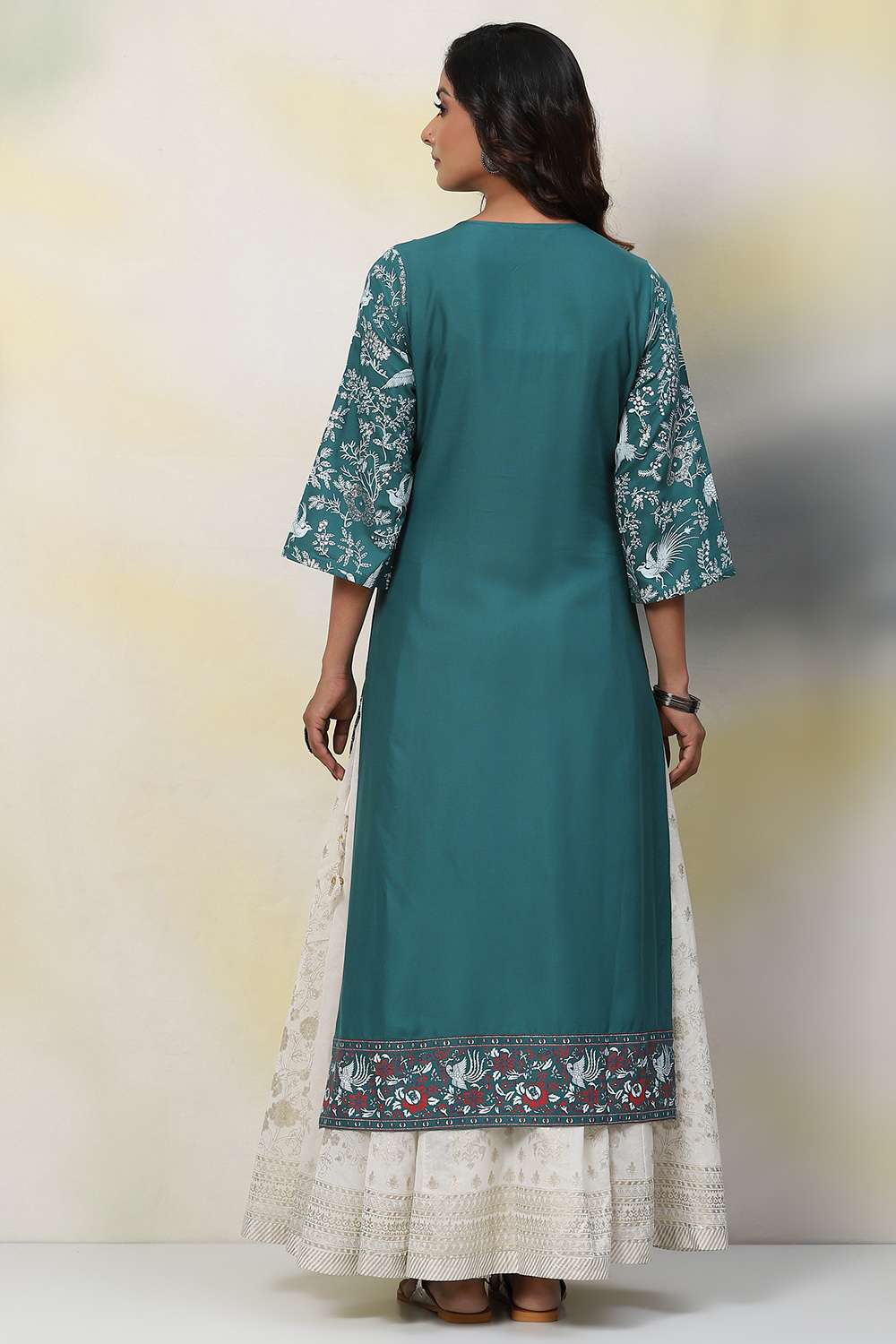 Ochre Straight Viscose Kurta image number 4