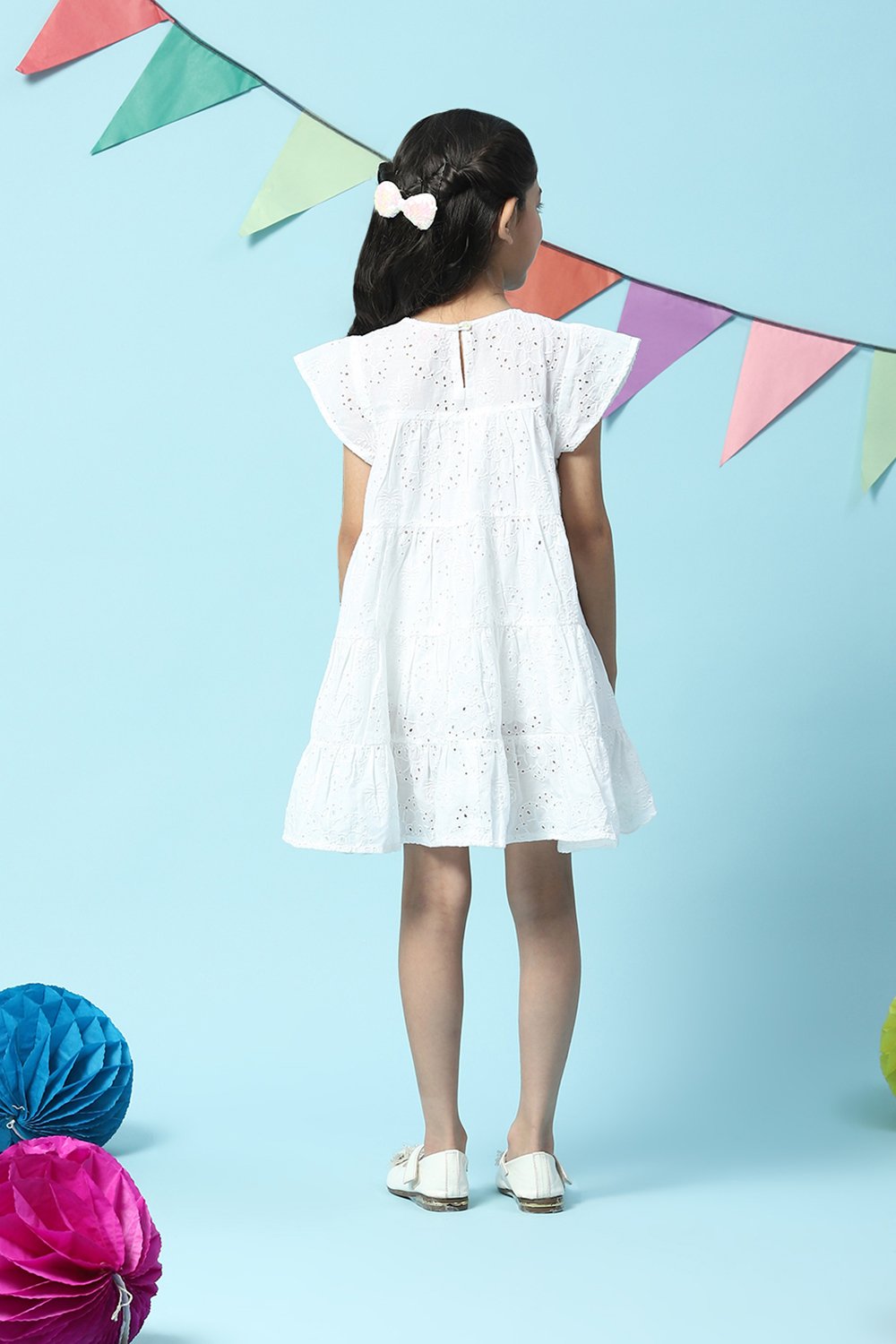 White Cotton Dress image number 3