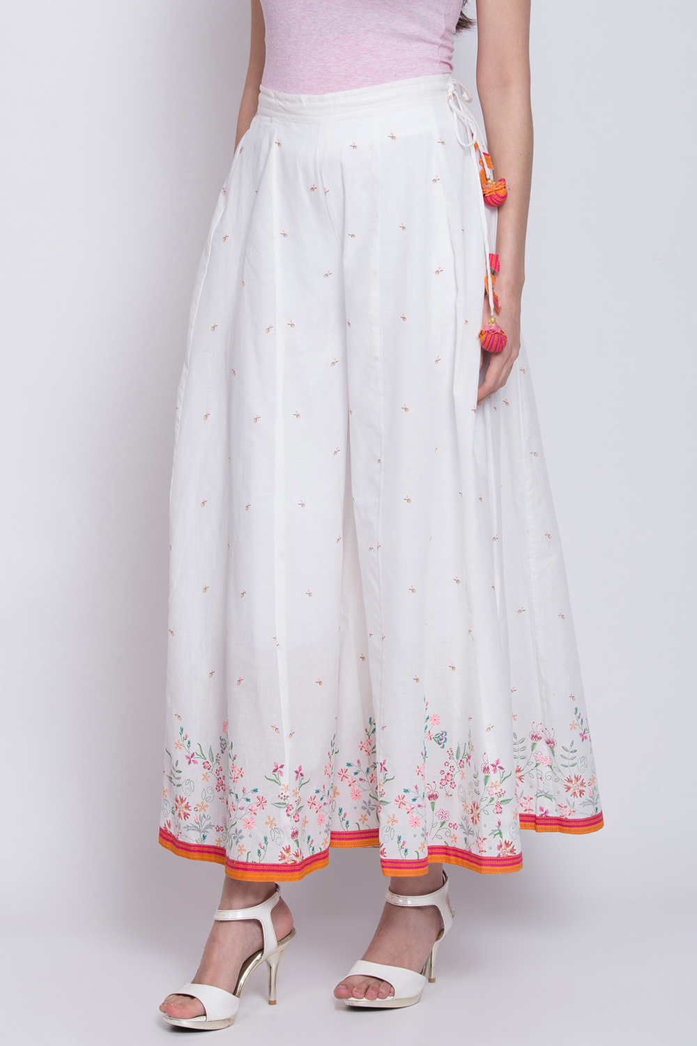 White Cotton Palazzo image number 2