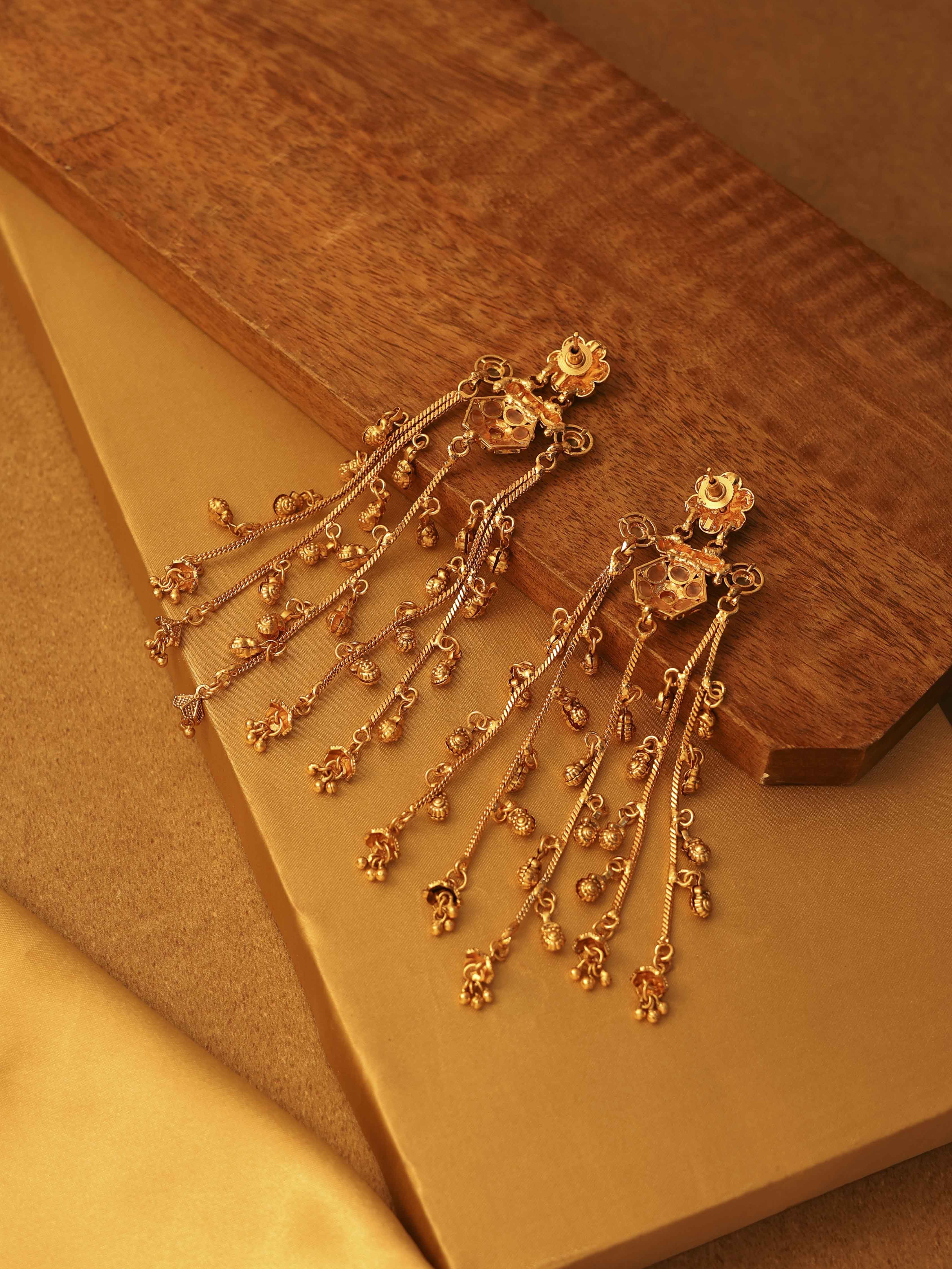 Gold Brass Drop & Danglers image number 2