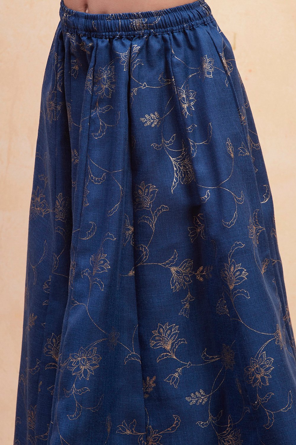 Blush Pink Polyester Peplum Lehenga Set image number 2