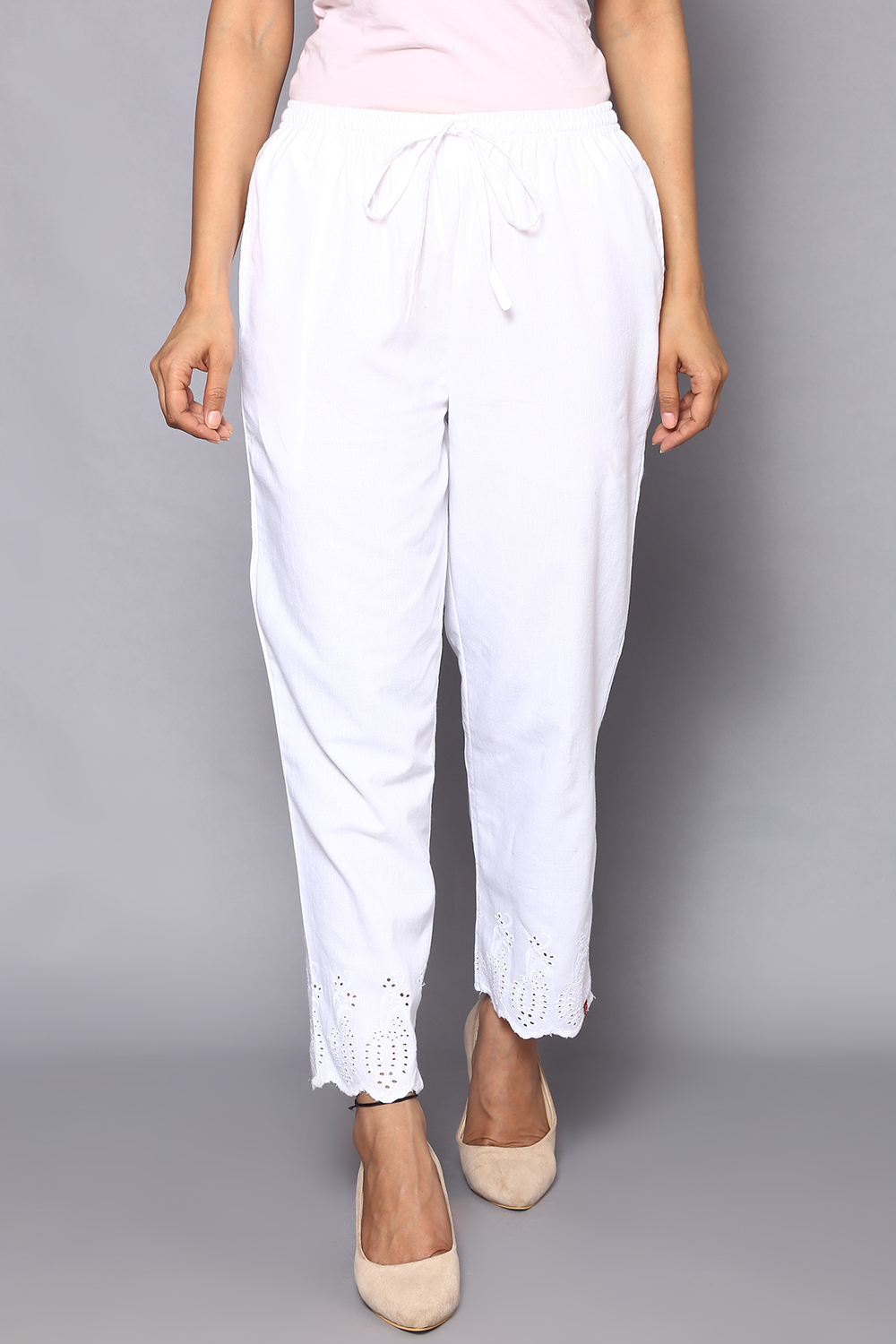 Natural Cotton Ankle Length Pants image number 0